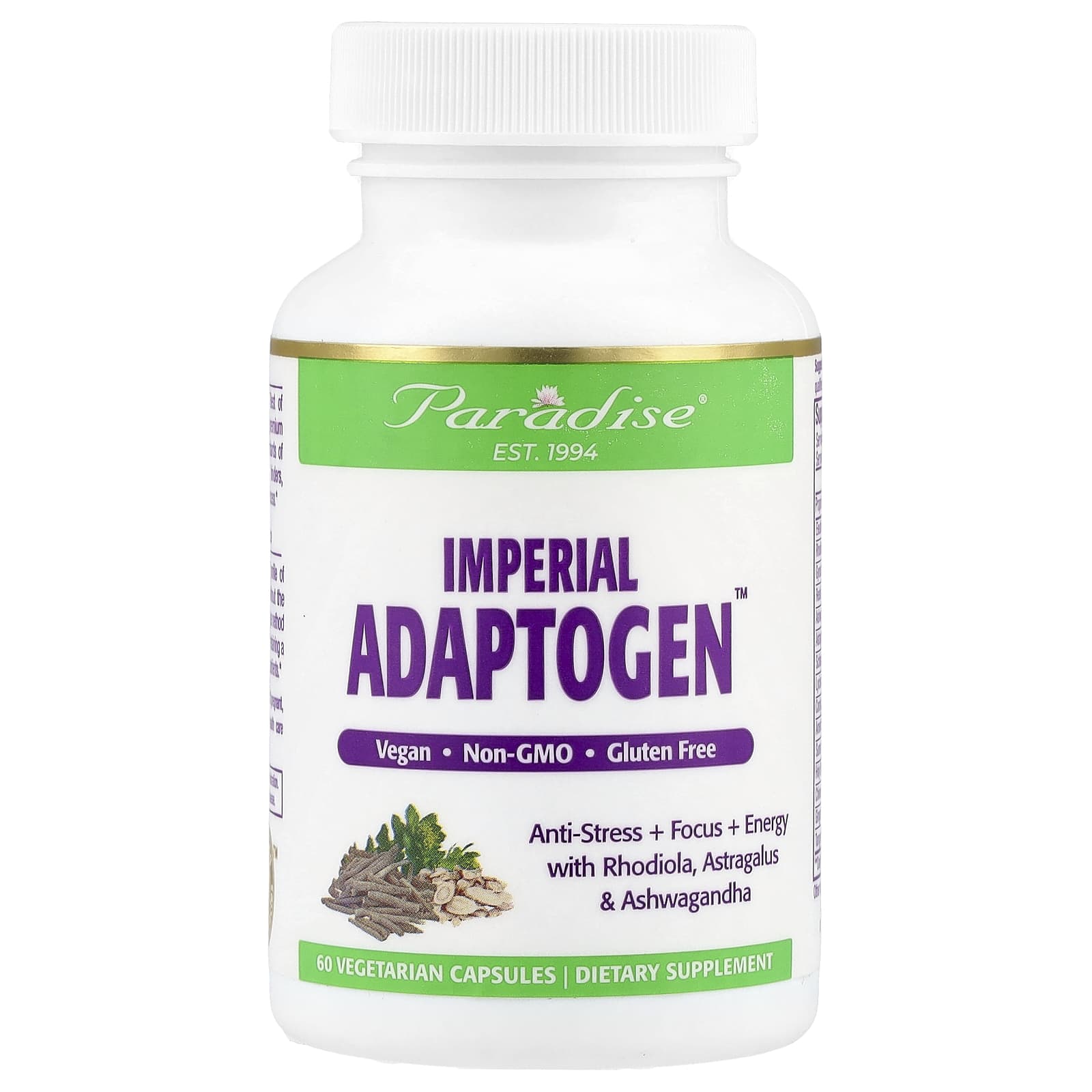 Paradise Herbs, Imperial Adaptogen, 60 Vegetarian Capsules - B0019LTW44
