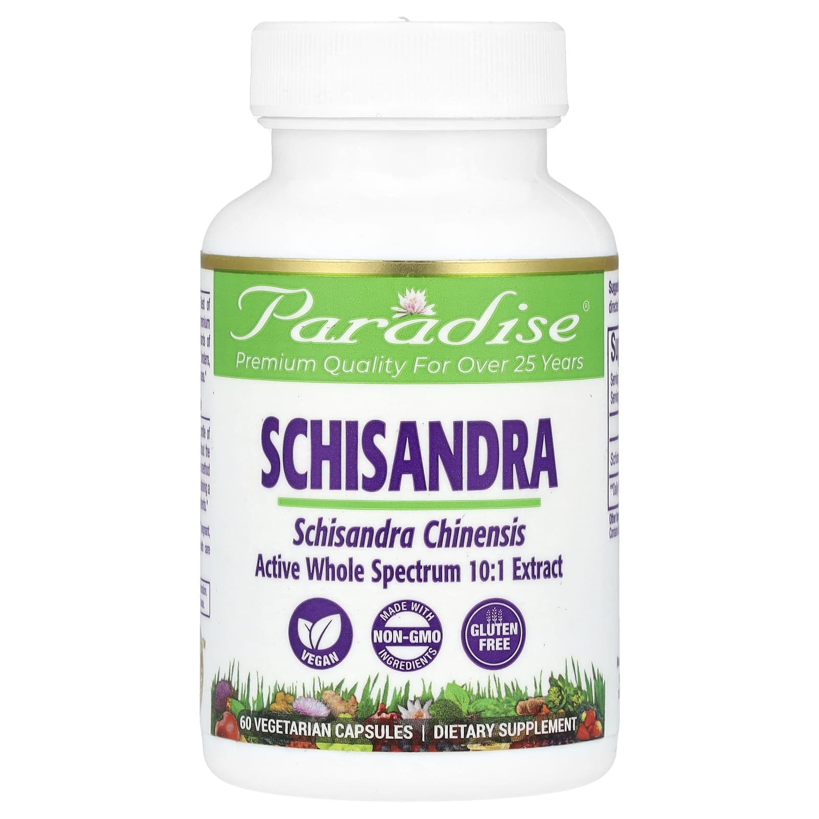 Paradise Herbs, Schisandra, 60 Vegetarian Capsules - B0007KQQWY