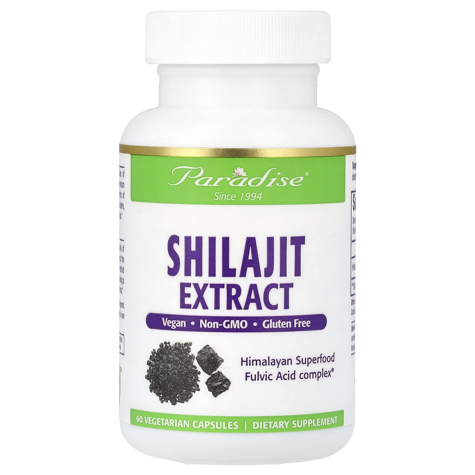 Paradise Herbs, Shilajit Extract, 250 mg, 60 Vegetarian Capsules - B007A4VOHC