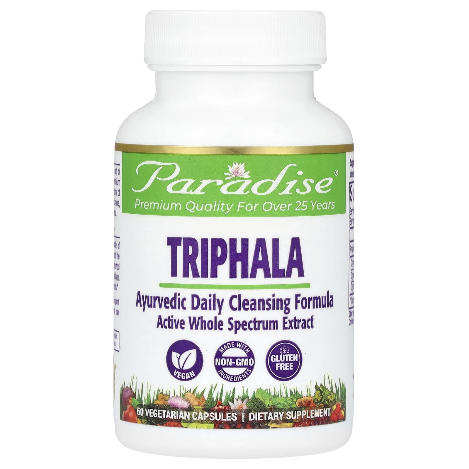 Paradise Herbs, Triphala, 60 Vegetarian Capsules - B0019LVVD4