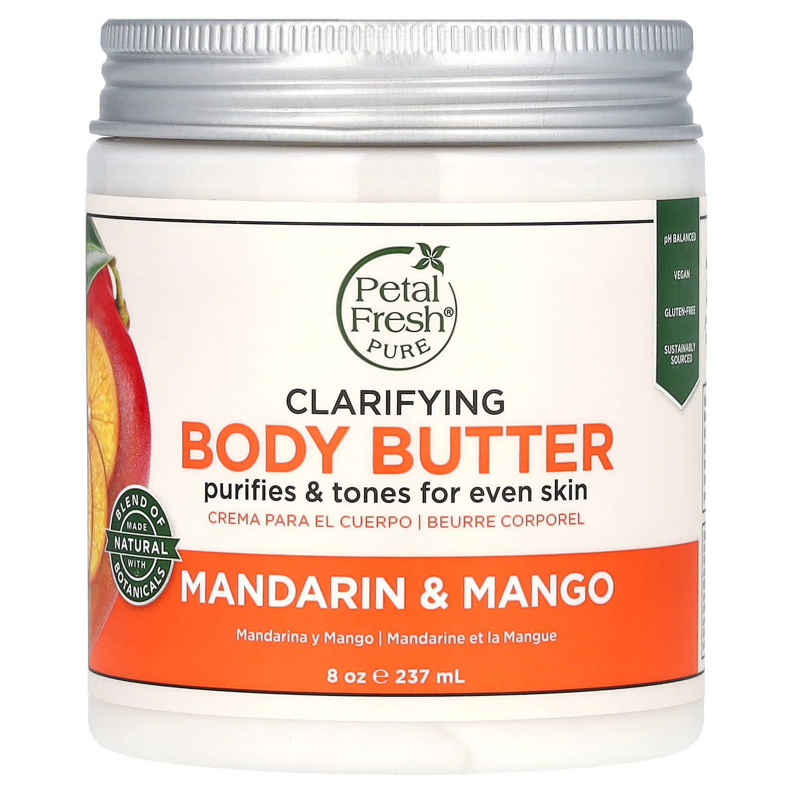 Petal Fresh, Clarifying Body Butter, Mandarin & Mango, 8 oz (237 ml) - B07C1Z6XDC