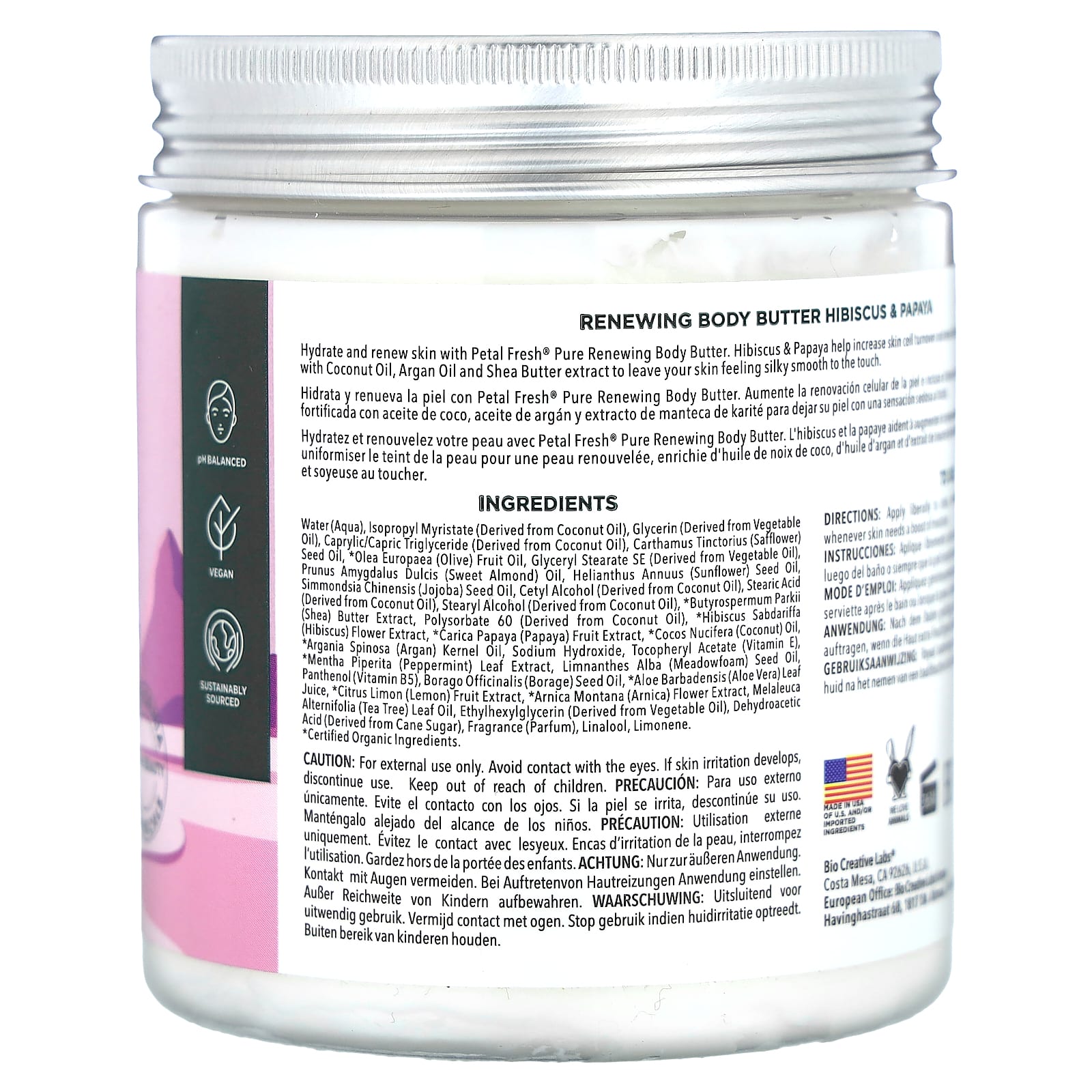 Petal Fresh, Pure, Renewing Body Butter, Hibiscus & Papaya, 8 oz (237 ml) - B07CBVXBT6