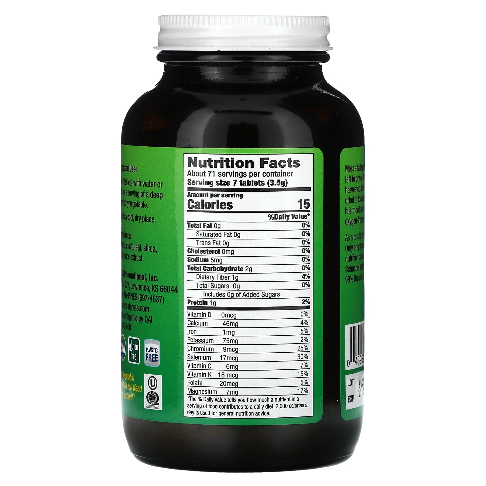 Pines International, Alfalfa, 500 mg, 500 Tablets - B008E65DIQ