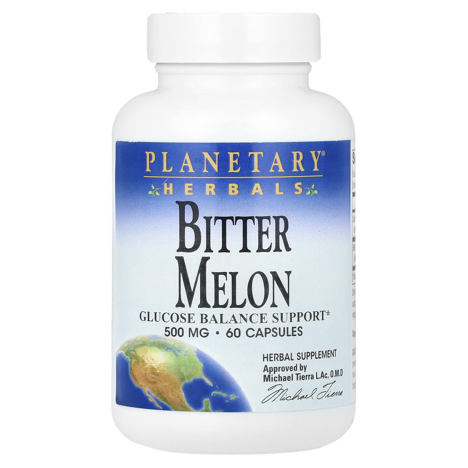 Planetary Herbals, Bitter Melon, 1,000 mg, 60 Capsules (500 mg per Capsule) - 