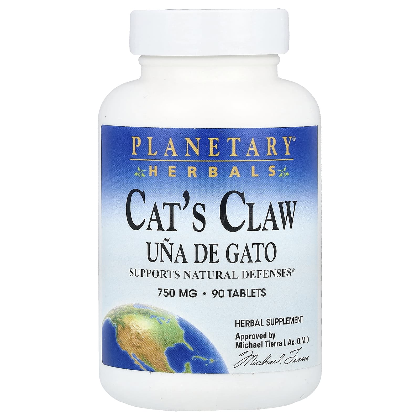 Planetary Herbals, Cat's Claw, 750 mg, 90 Tablets - B000M4FLW6