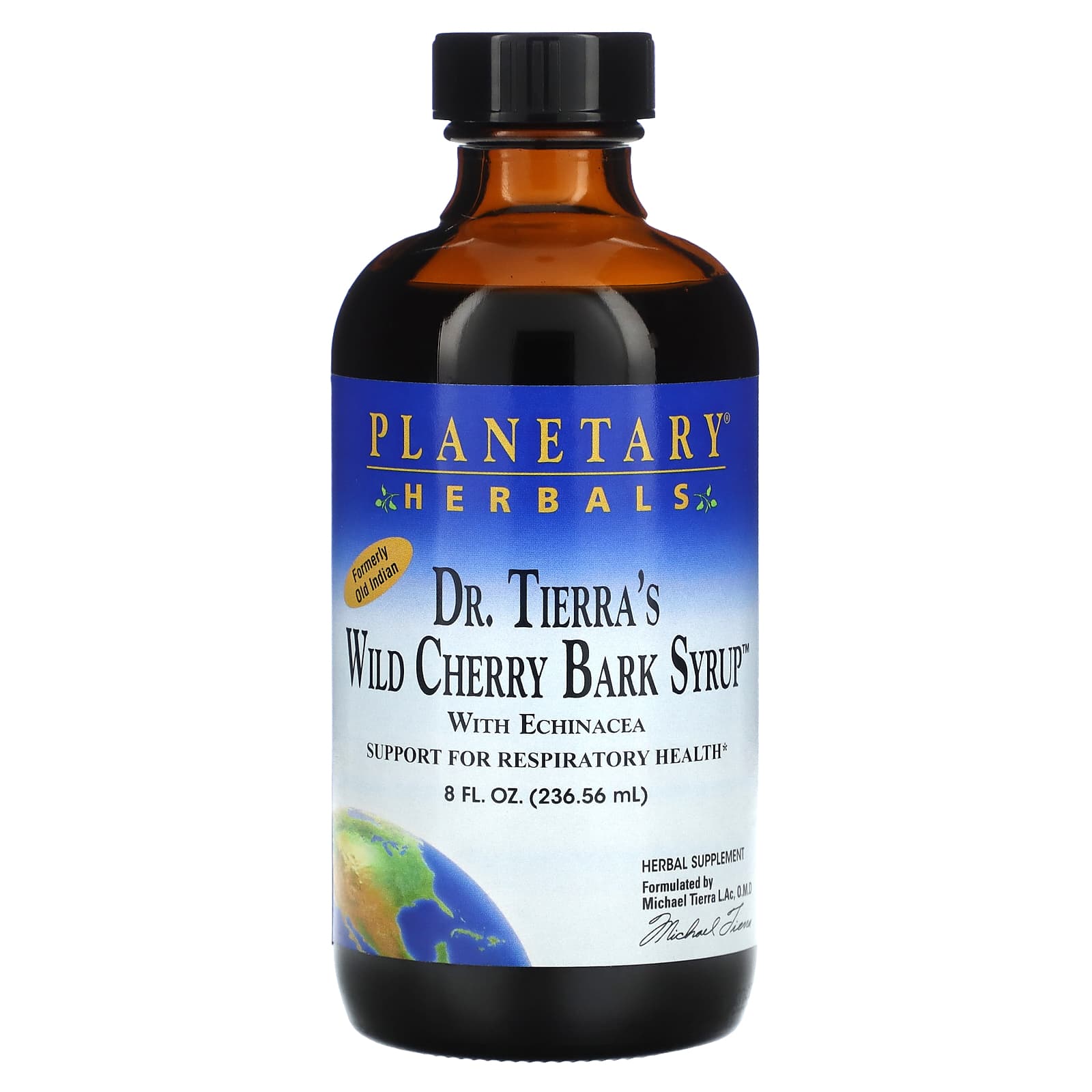 Planetary Herbals, Dr. Tierra's Wild Cherry Bark Syrup, 8 fl oz (236.56 ml) - B006YBNAH4