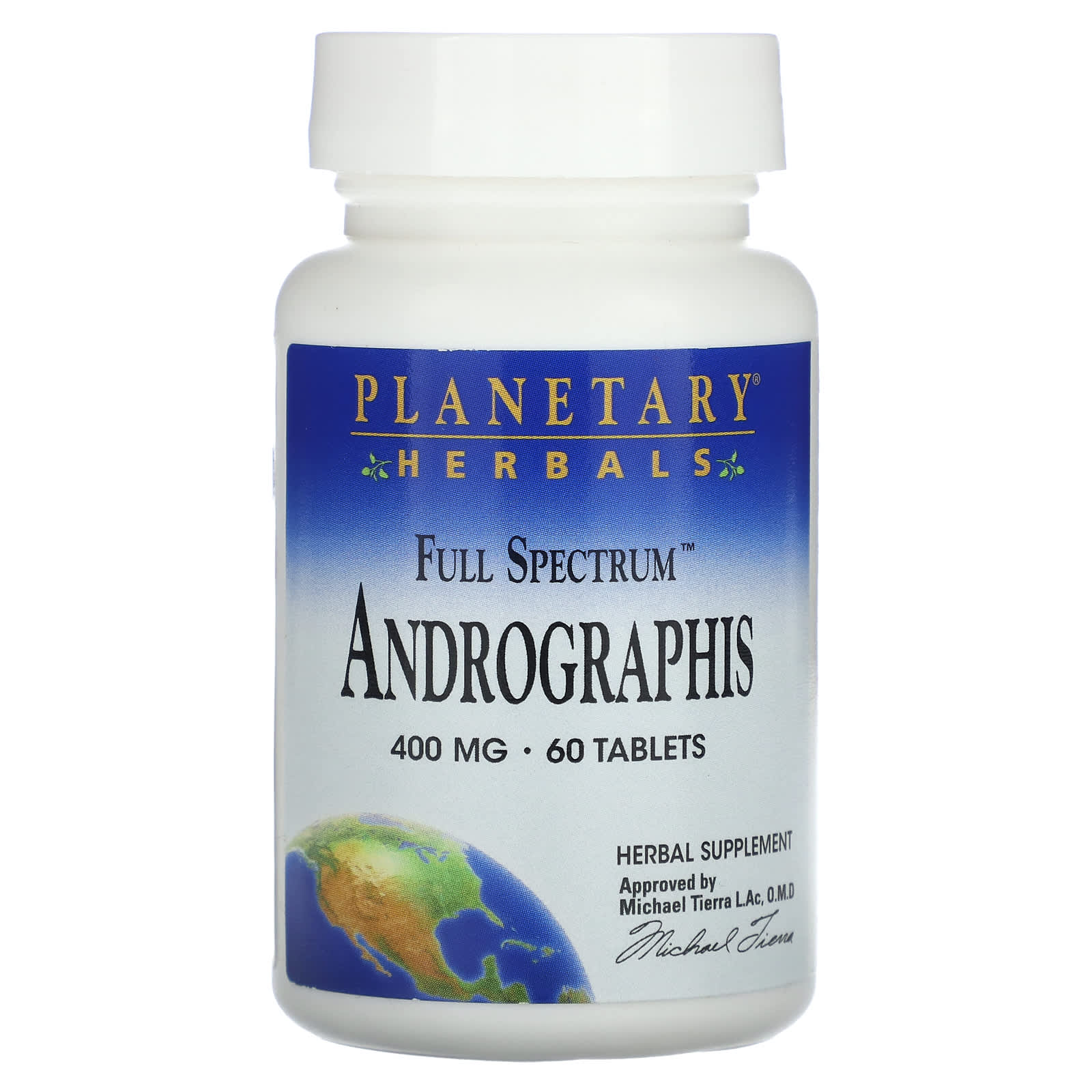 Planetary Herbals, Full Spectrum™ Andrographis, 400 mg, 60 Tablets - B00028OA9M