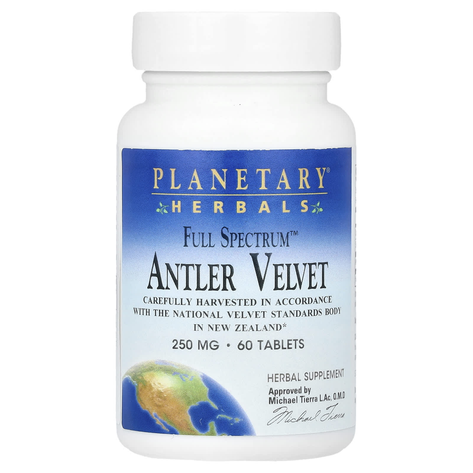 Planetary Herbals, Full Spectrum™ Antler Velvet, 250 mg, 60 Tablets (125 mg per Tablet) - 