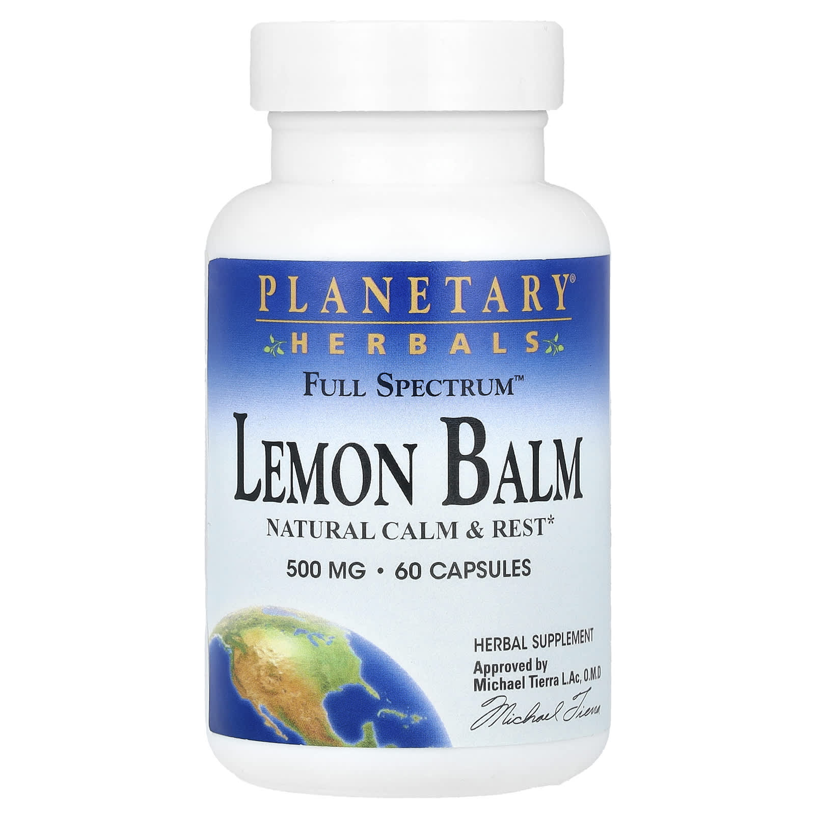 Planetary Herbals, Full Spectrum™ Lemon Balm, 1,000 mg, 60 Capsules (500 mg per Capsule) - B006LUQRSC