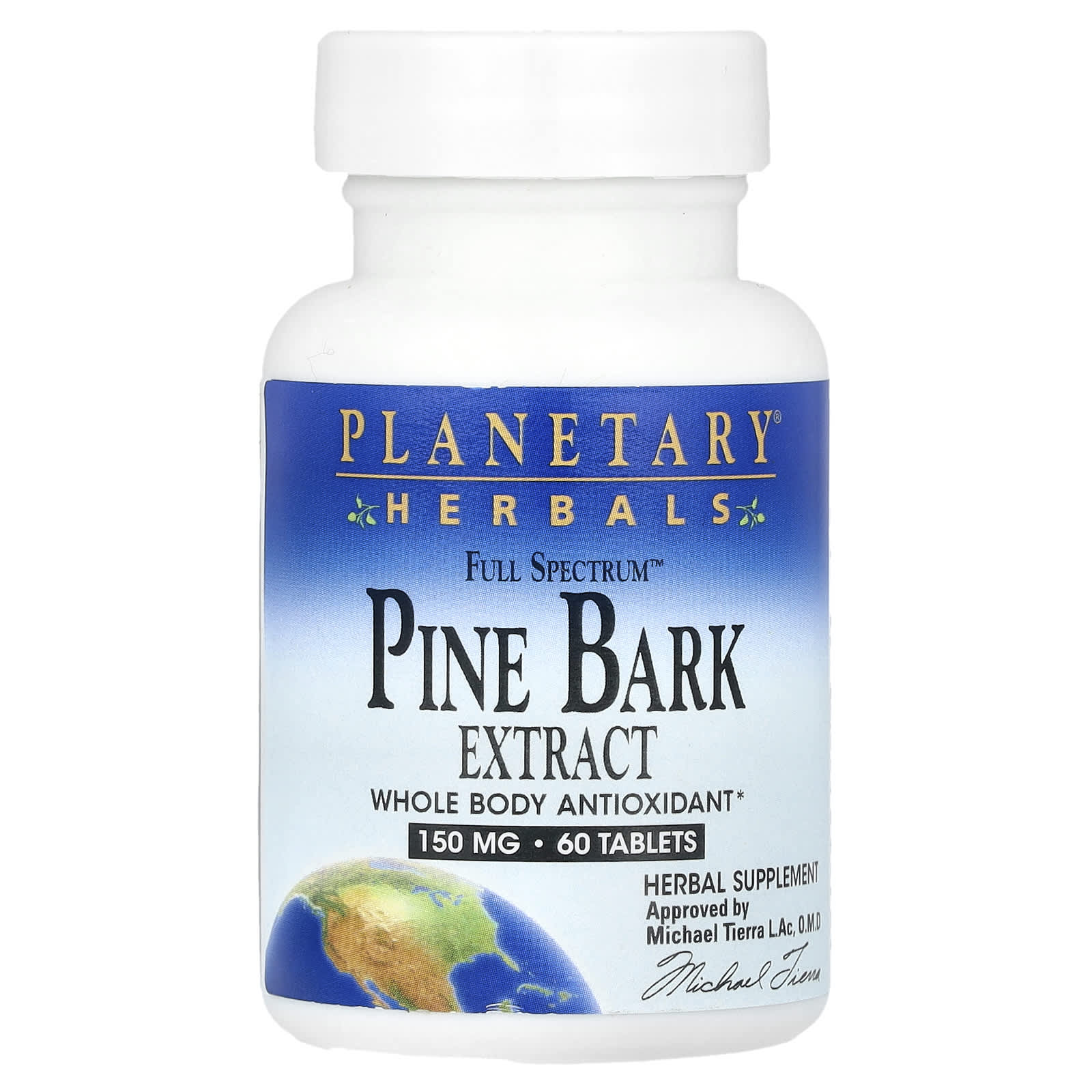 Planetary Herbals, Full Spectrum™ Pine Bark Extract, 300 mg, 60 Tablets (150 mg per Tablet) - B0014GZE46