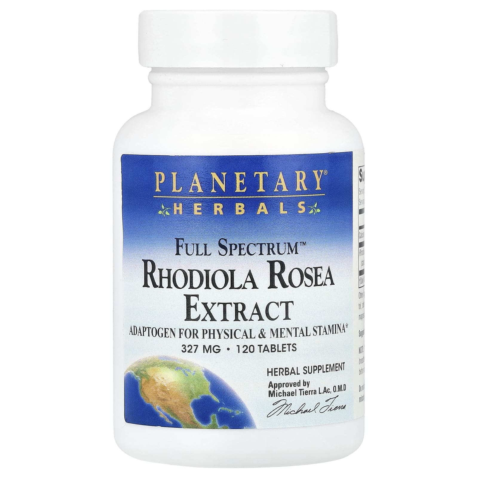 Planetary Herbals, Full Spectrum™ Rhodiola Rosea Extract, 655 mg, 120 Tablets (327 mg per Tablet) - B000GFSV9G
