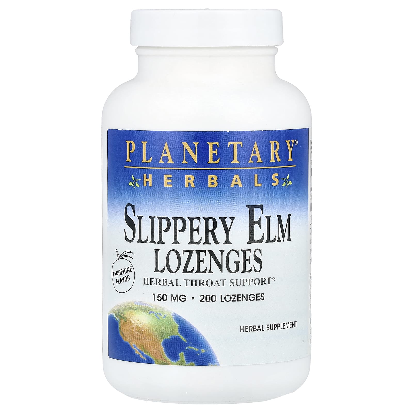 Planetary Herbals, Slippery Elm Lozenges, Tangerine , 150 mg, 200 Lozenges - B006995H72