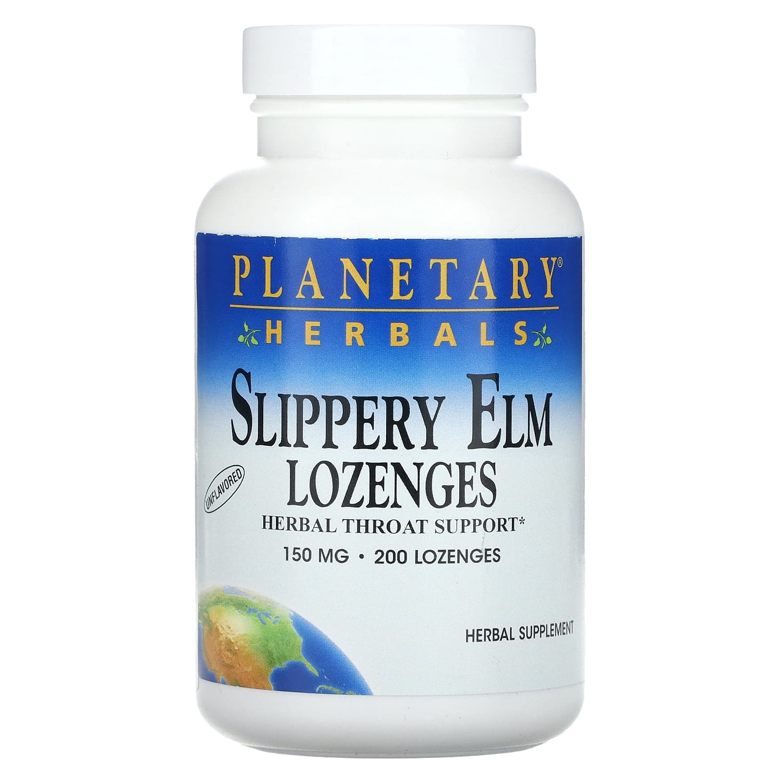 Planetary Herbals, Slippery Elm Lozenges, Unflavored, 150 mg, 200 Lozenges - B002LMDEI0