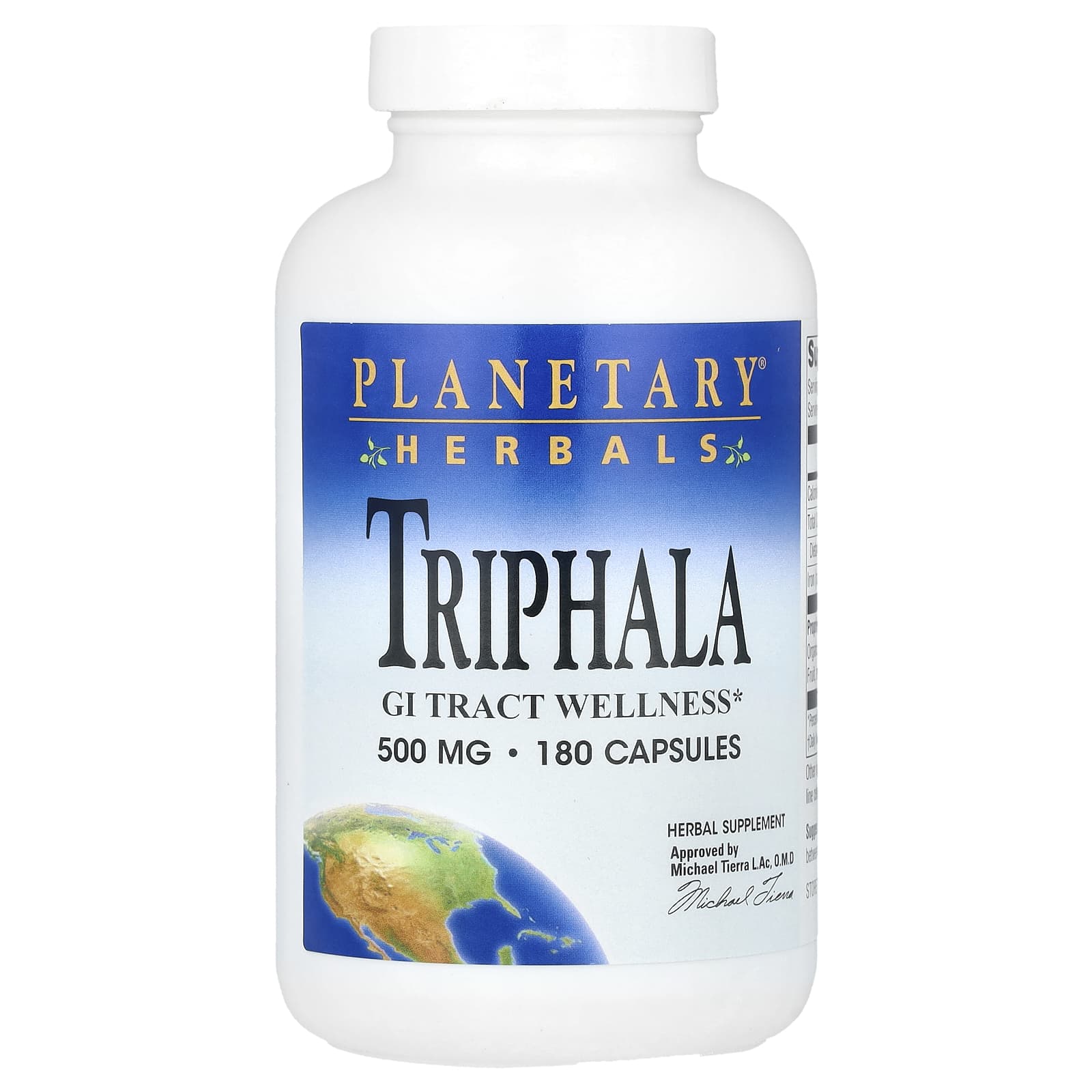 Planetary Herbals, Triphala, 2,000 mg, 180 Capsules (500 mg per Capsule) - B0001VV9X0