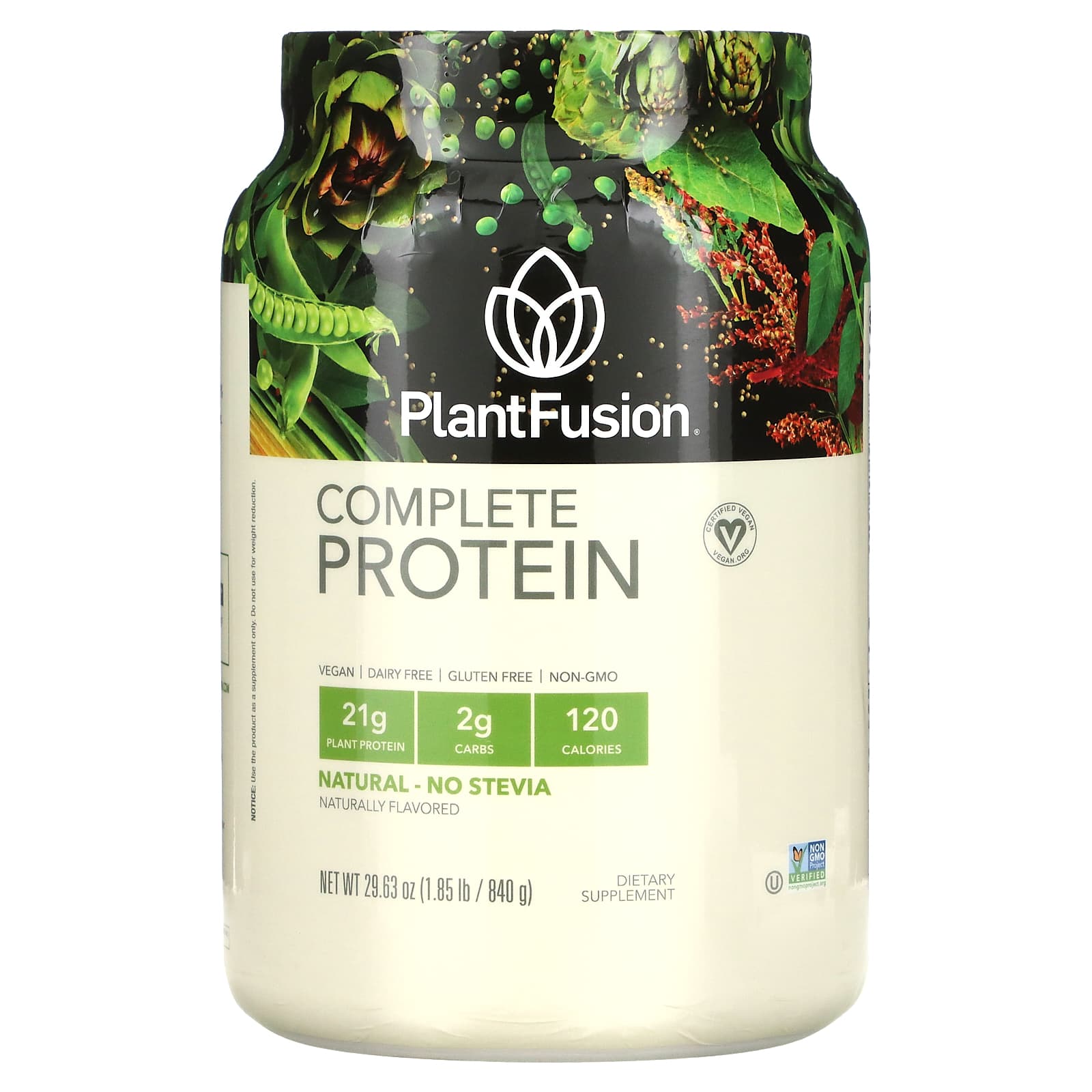 PlantFusion, Complete Protein, Natural, 1.85 lb (840 g) - B0021F8HH0