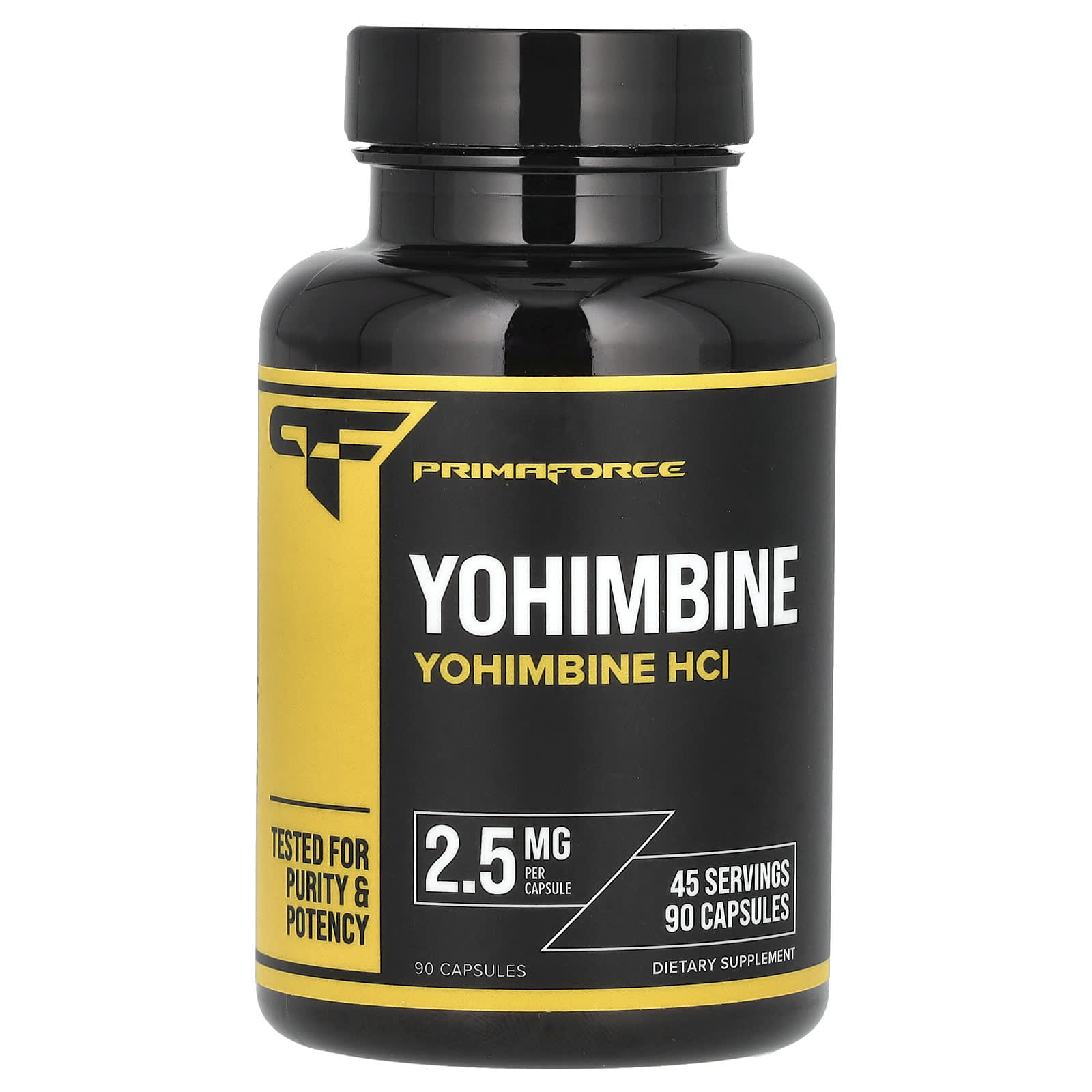 Primaforce, Yohimbine HCl, 5 mg, 90 Capsules (2.5 mg per Capsule) - B00M39RCE8