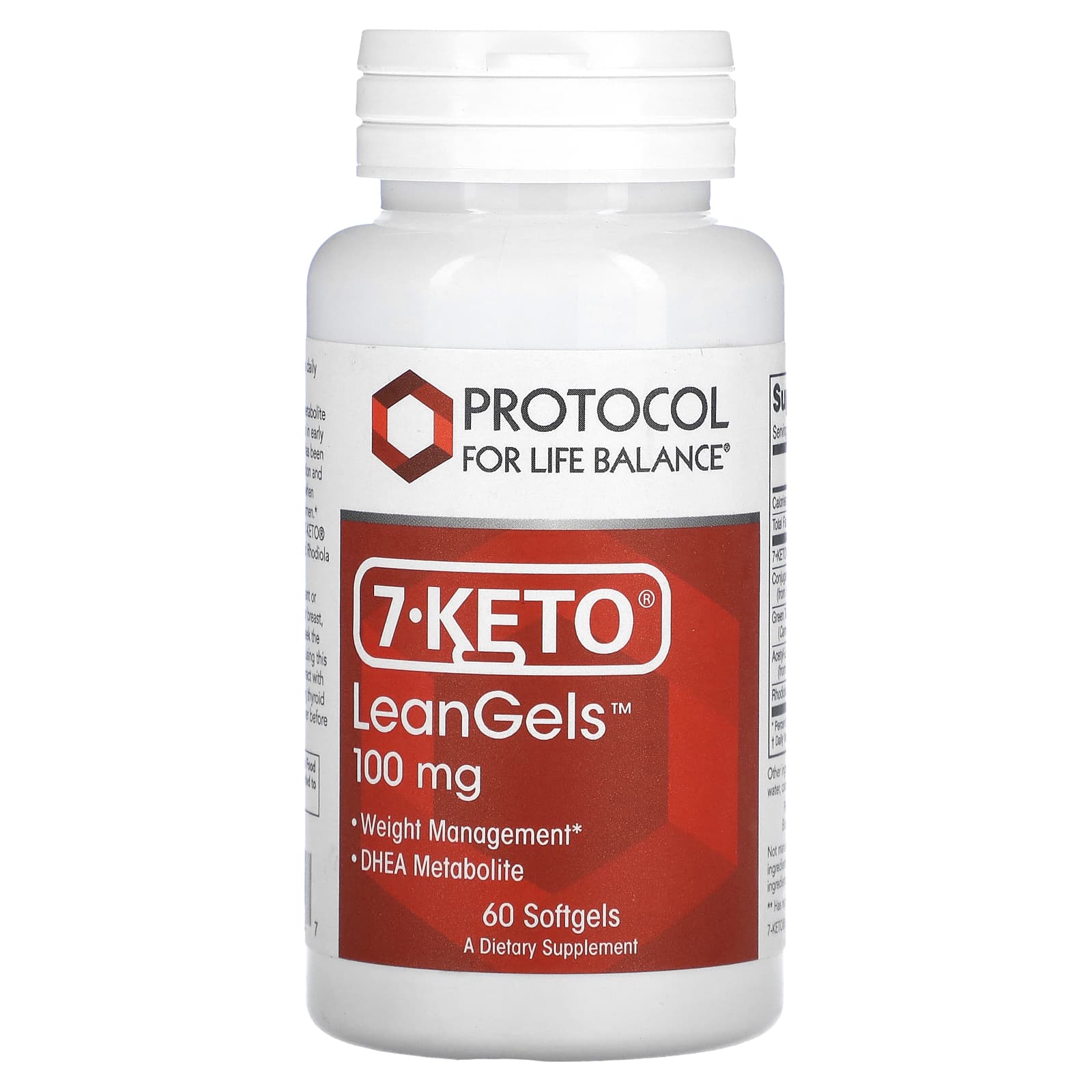 Protocol for Life Balance, 7 Keto LeanGels, 100 mg, 60 Softgels - 