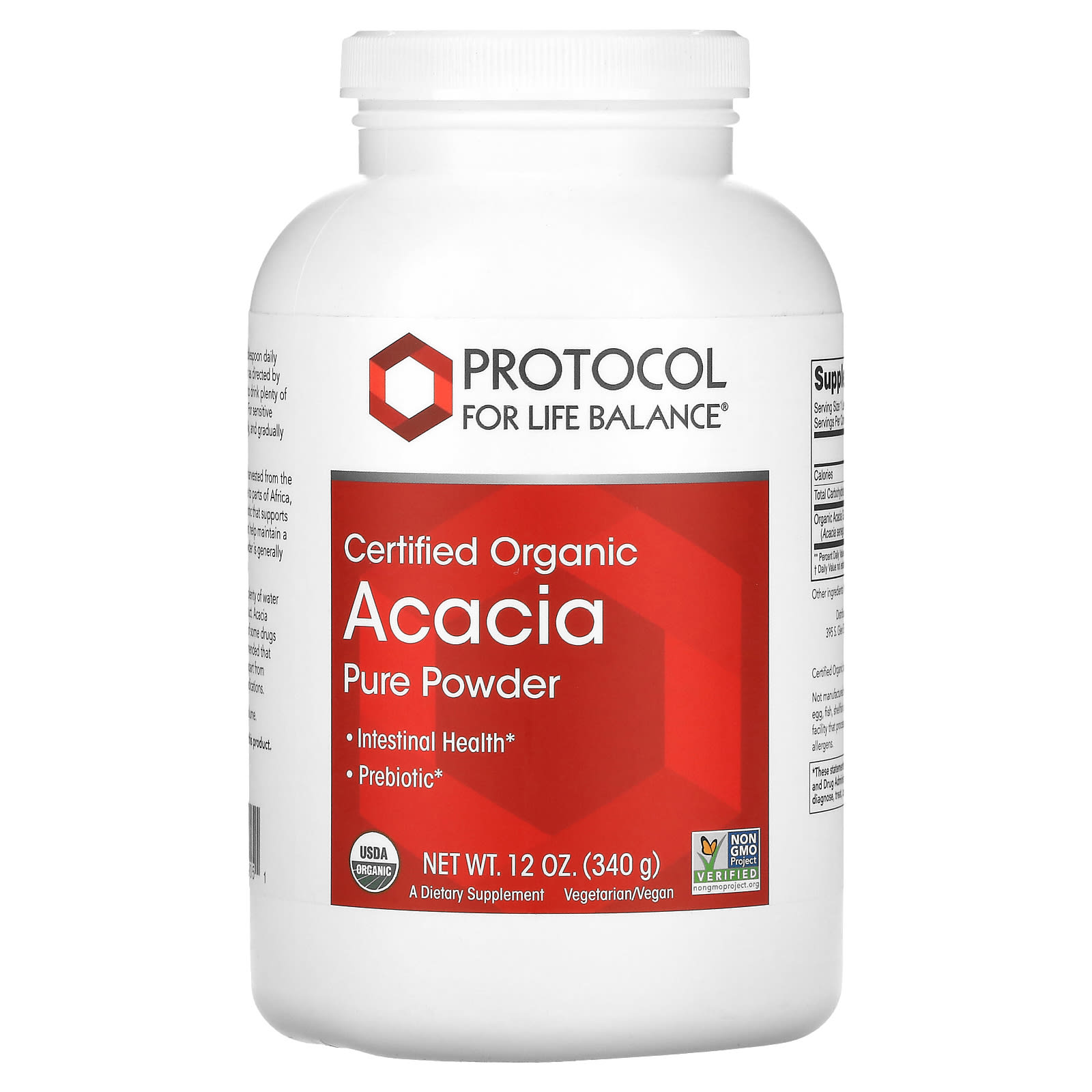 Protocol for Life Balance, Certified Organic Acacia Pure Powder, 12 oz (340 g) - B07D8JM799