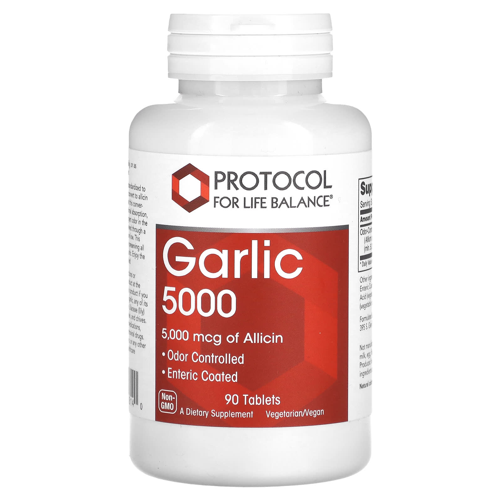 Protocol for Life Balance, Garlic 5000, 5,000 mcg, 90 Tablets - B00C4XRUMW