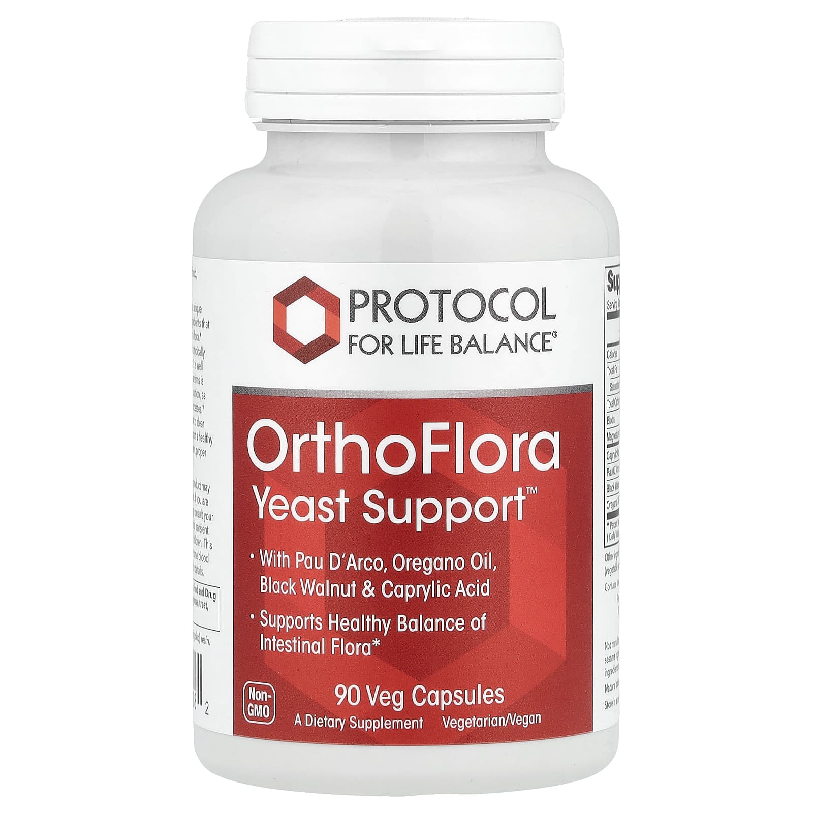 Protocol for Life Balance, OrthoFlora Yeast Support™, 90 Veg Capsules - 