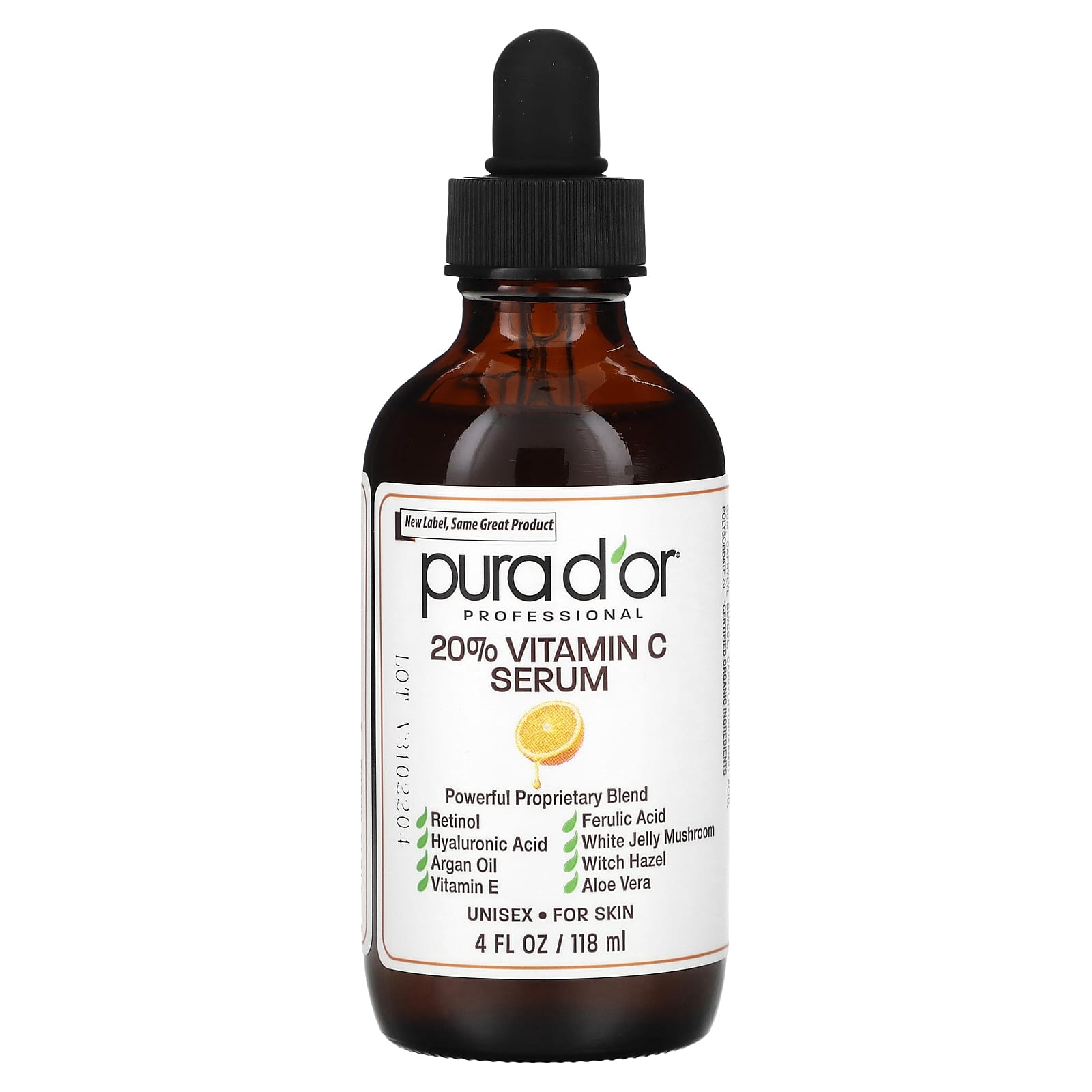 Pura D'or, 20% Vitamin C Serum, 4 fl oz (118 ml) - B00KMCEA4S