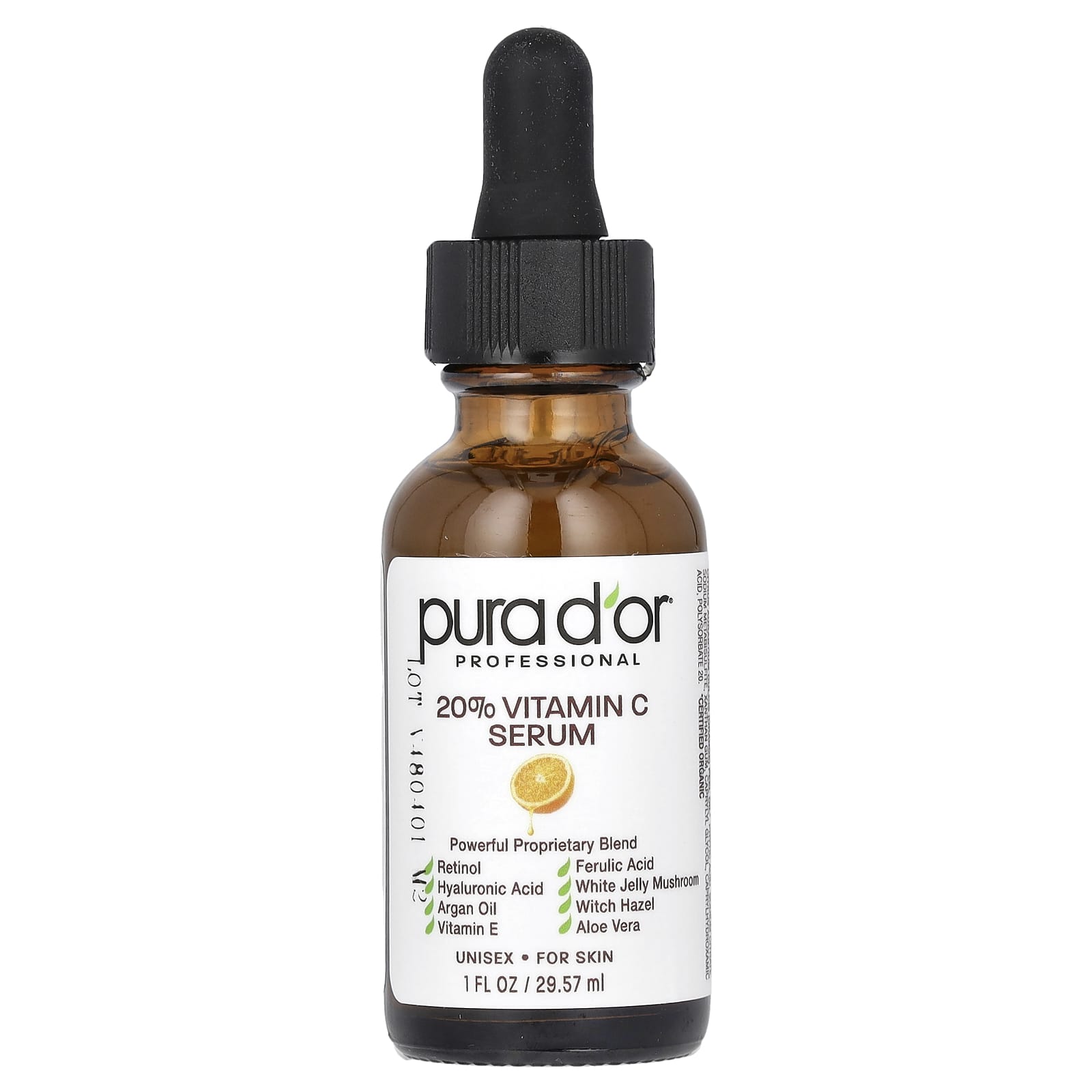 Pura D'or, Professional, 20% Vitamin C Serum, 1 fl oz (29.57 ml) - 