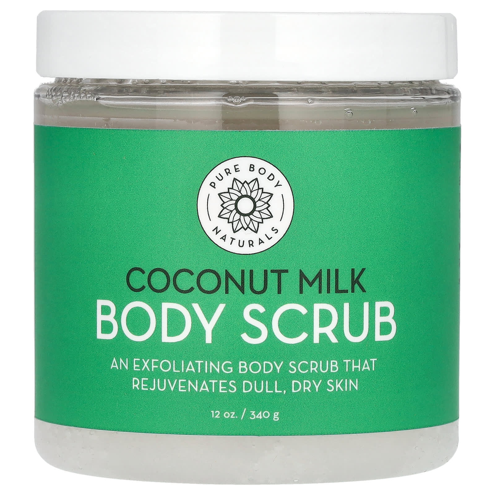 Pure Body Naturals, Coconut Milk Body Scrub, 12 oz (340 g) - B01BHFFDKS