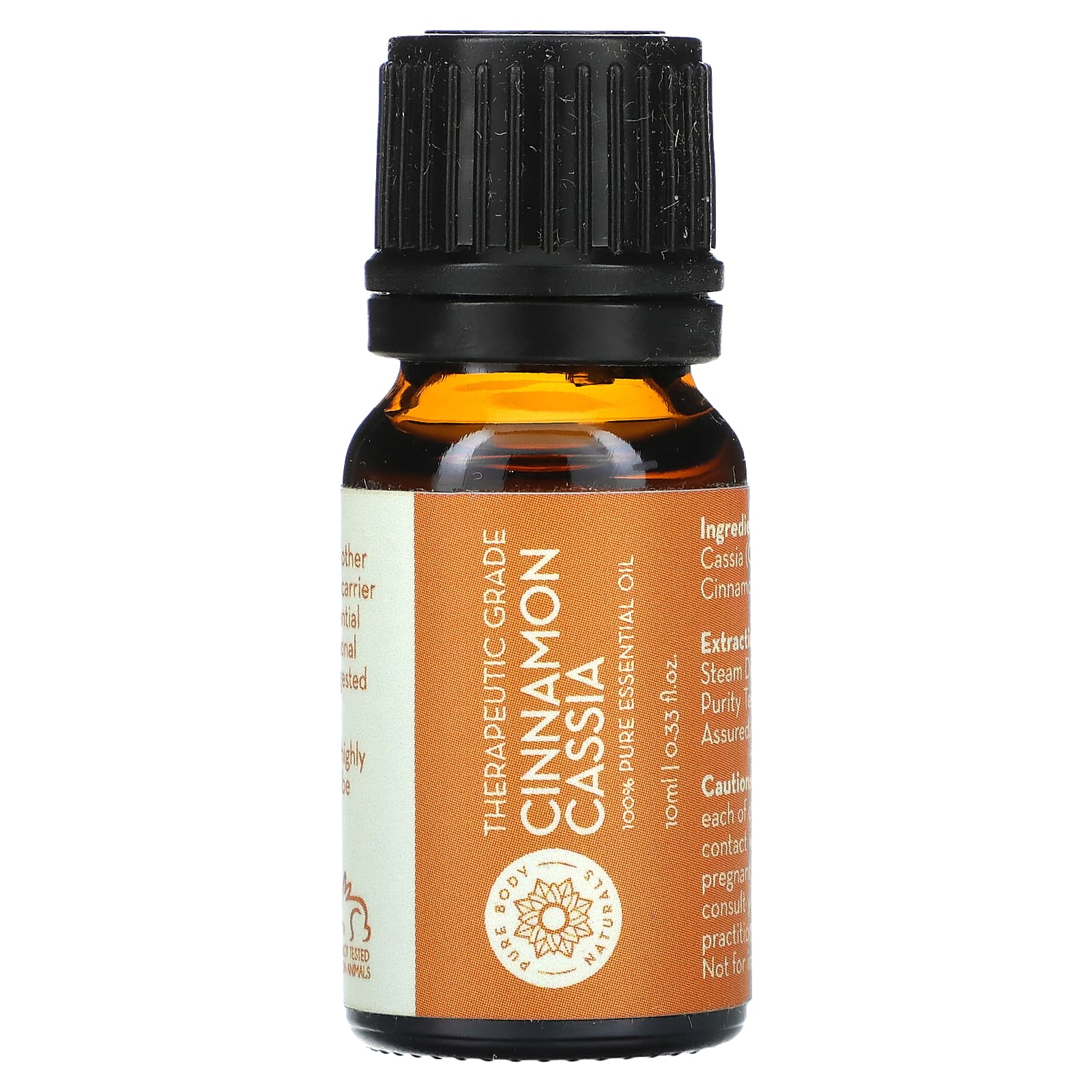 Pure Body Naturals, Essential Oil, Cinnamon Cassia, 0.33 fl (10 ml) - 
