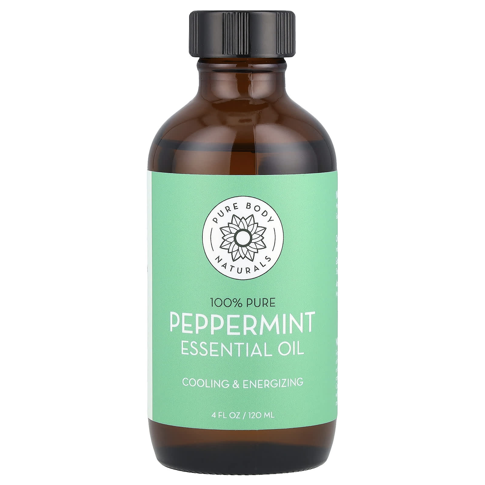Pure Body Naturals, Essential Oil, Peppermint, 4 fl oz (120 ml)