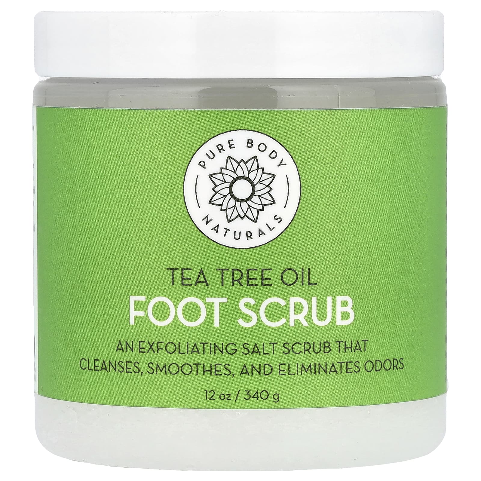 Pure Body Naturals, Foot Scrub, Tea Tree Oil, 12 oz (340 g) - B0BLHY8J8V