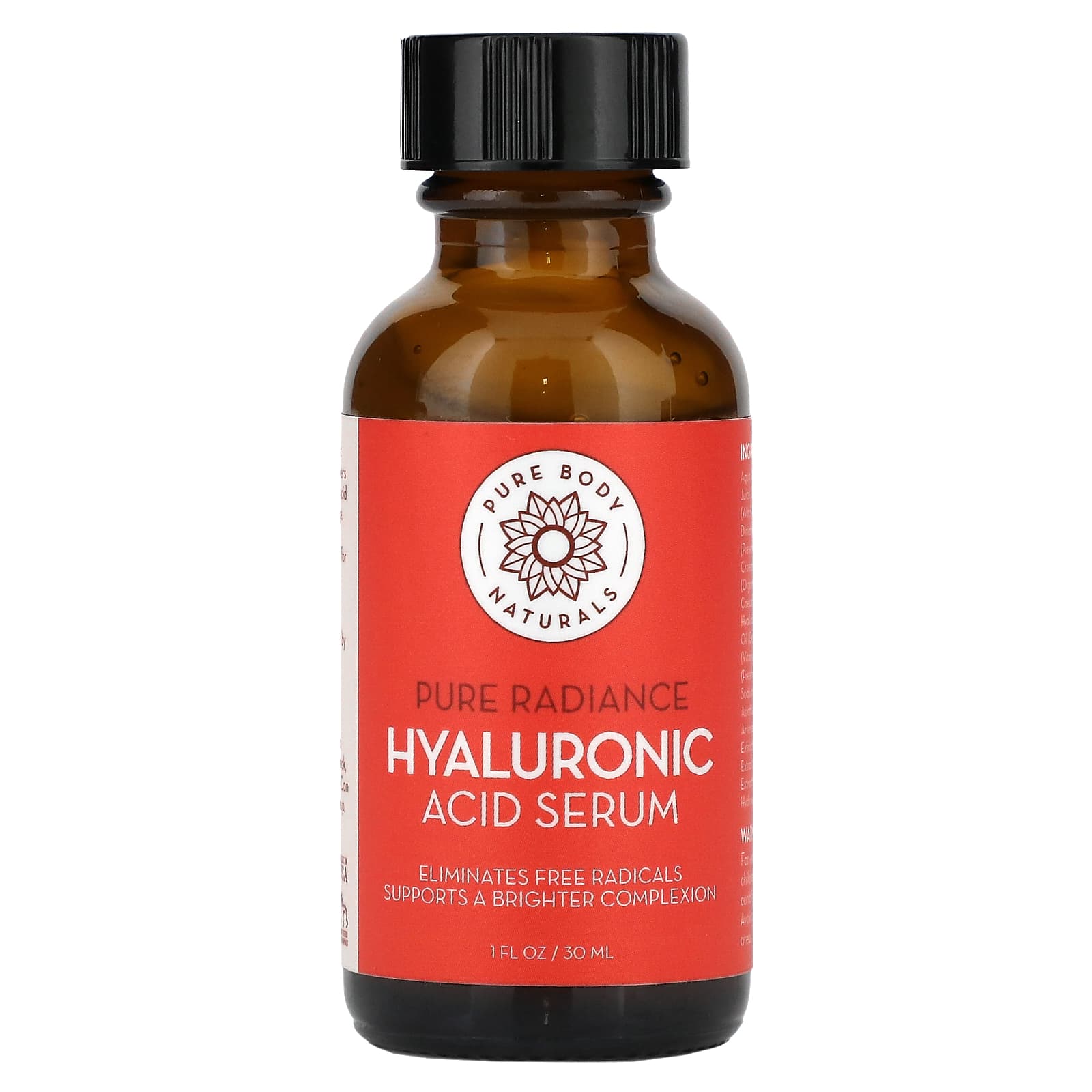 Pure Body Naturals, Hyaluronic Acid Serum, 1 fl oz (30 ml) - B00M16MHHA