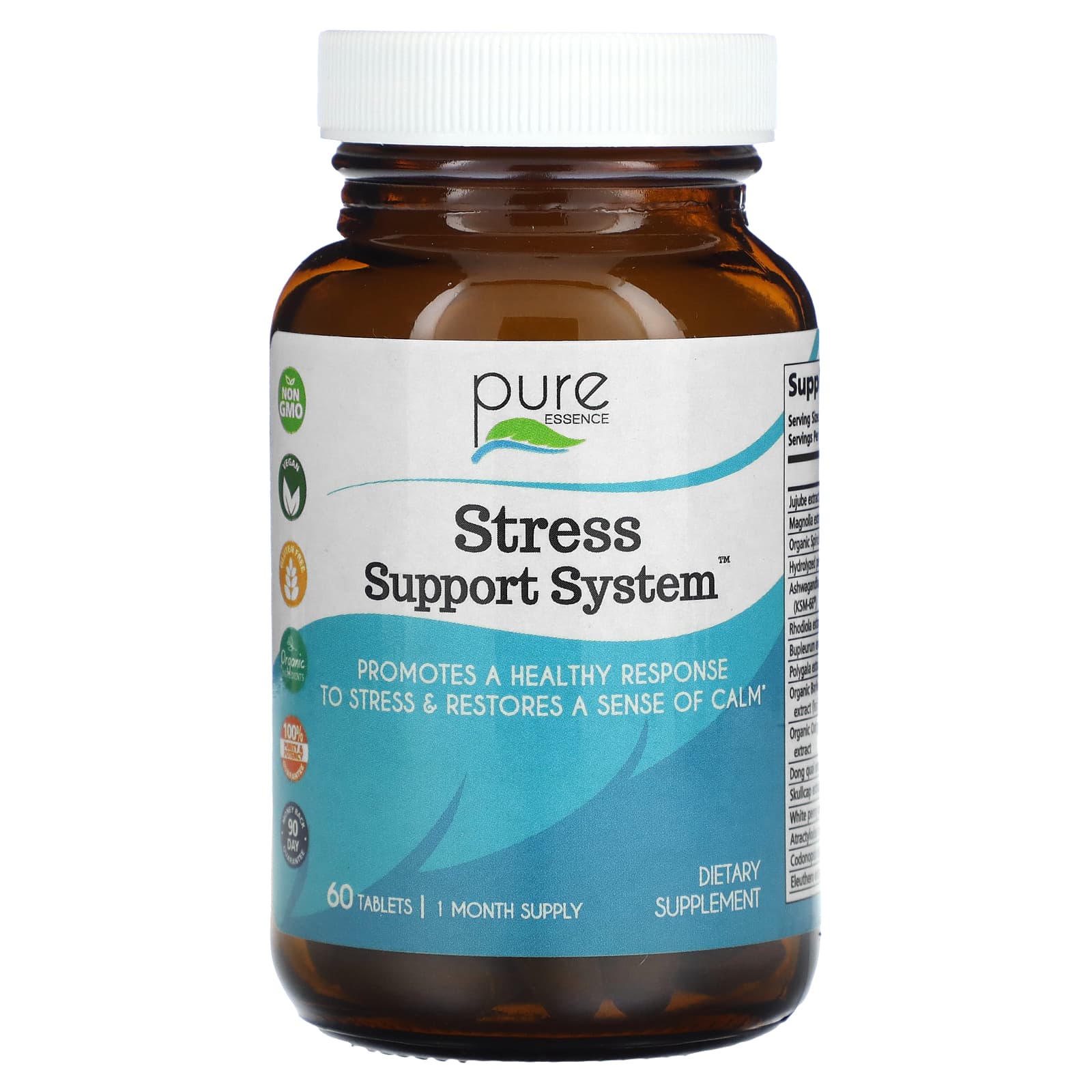 Pure Essence, Stress Support System, 60 Tablets - B00117YTPS