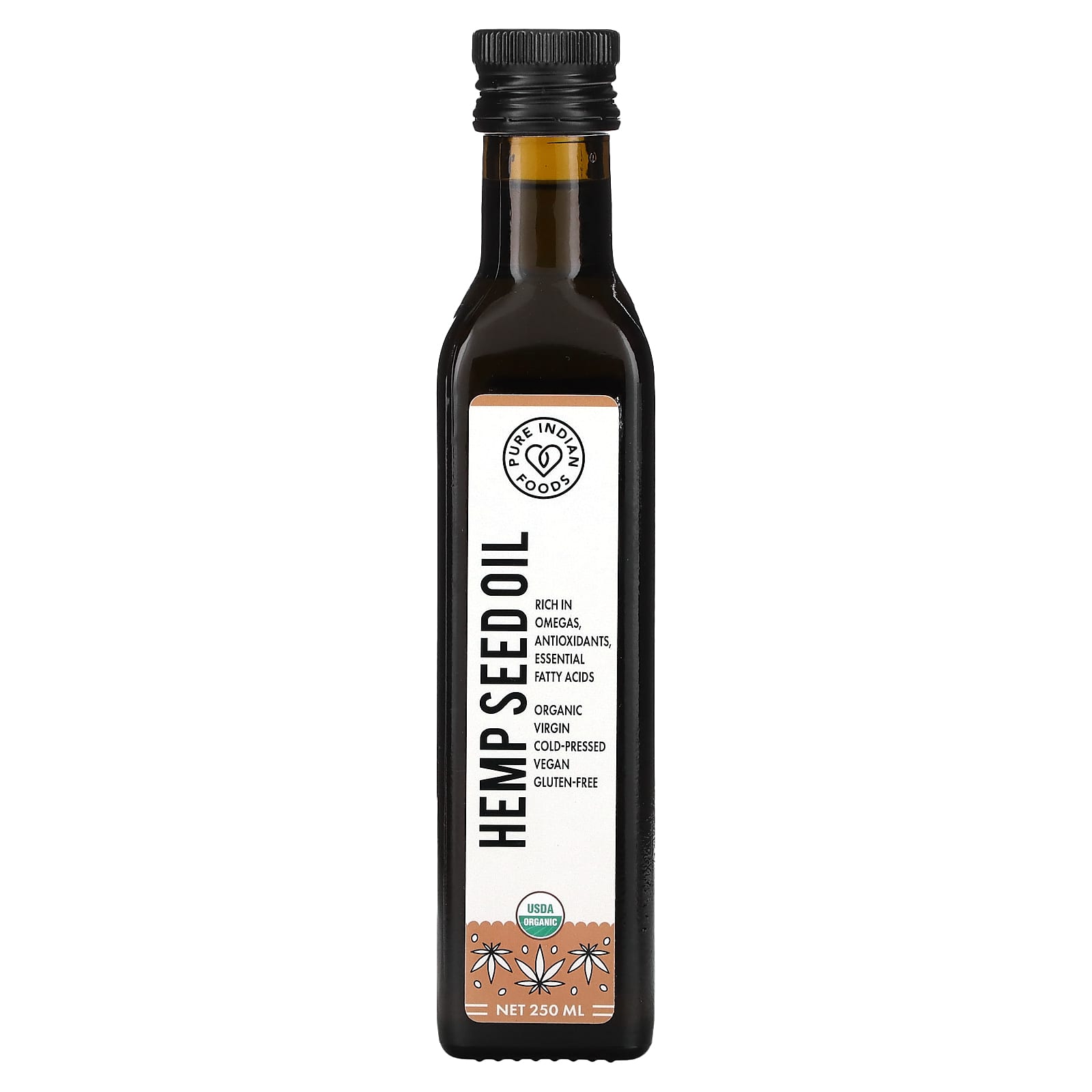 Pure Indian Foods, Hemp Seed Oil, 250 ml - 