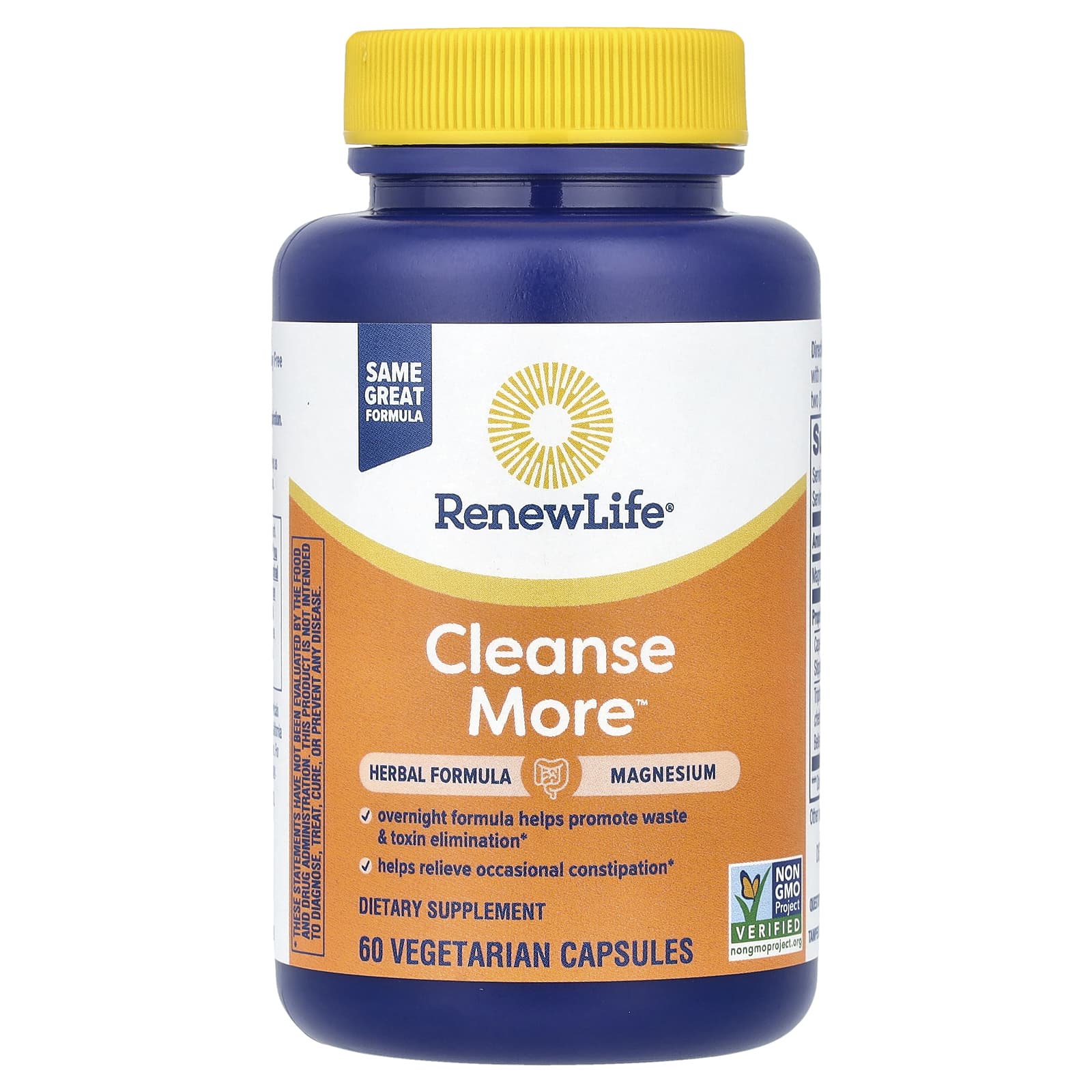 Renew Life, Cleanse More™, 60 Vegetarian Capsules - B0001VUBAC