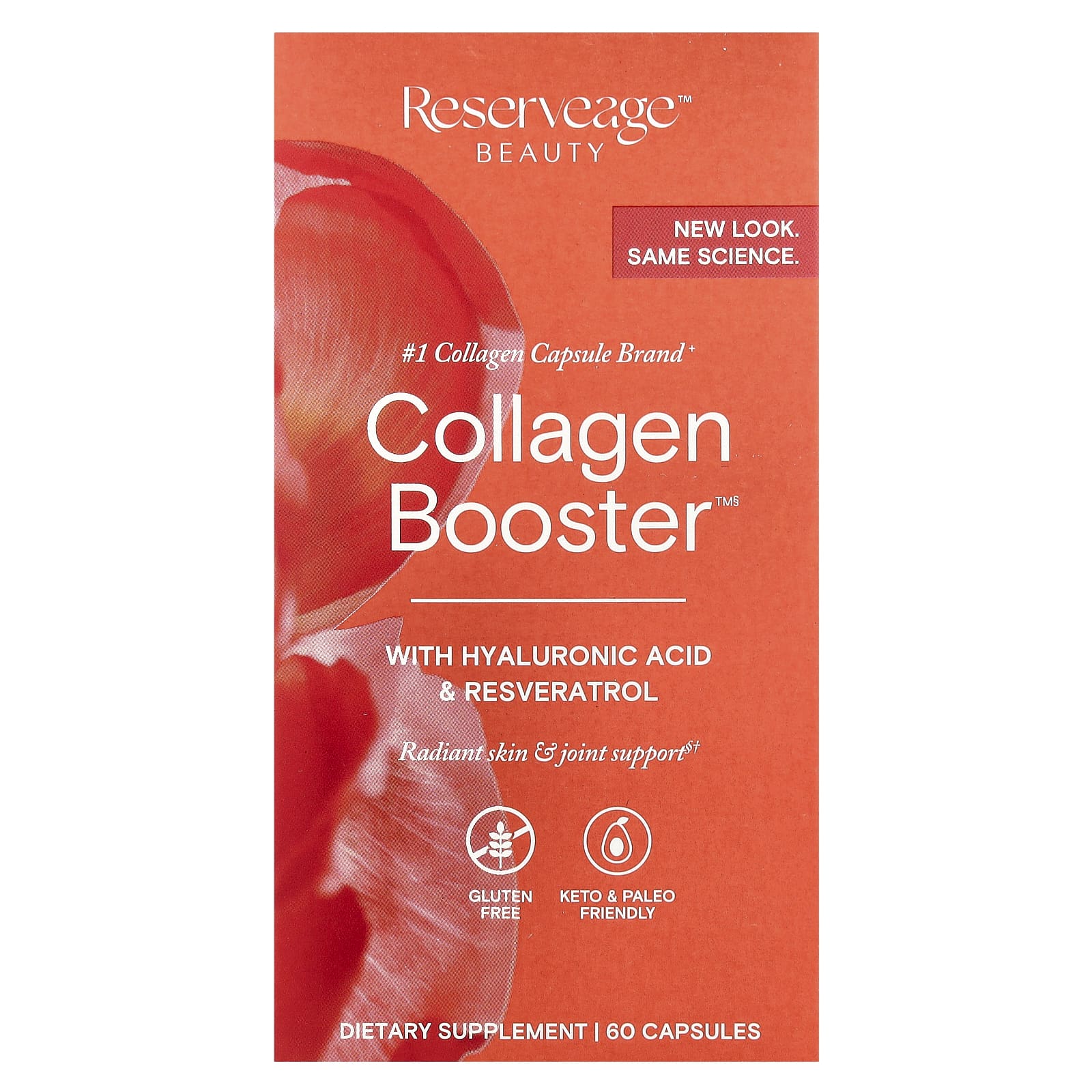 Reserveage Beauty, Collagen Booster™ with Hyaluronic Acid & Resveratrol, 60 Capsules - B07Q2SCGXT