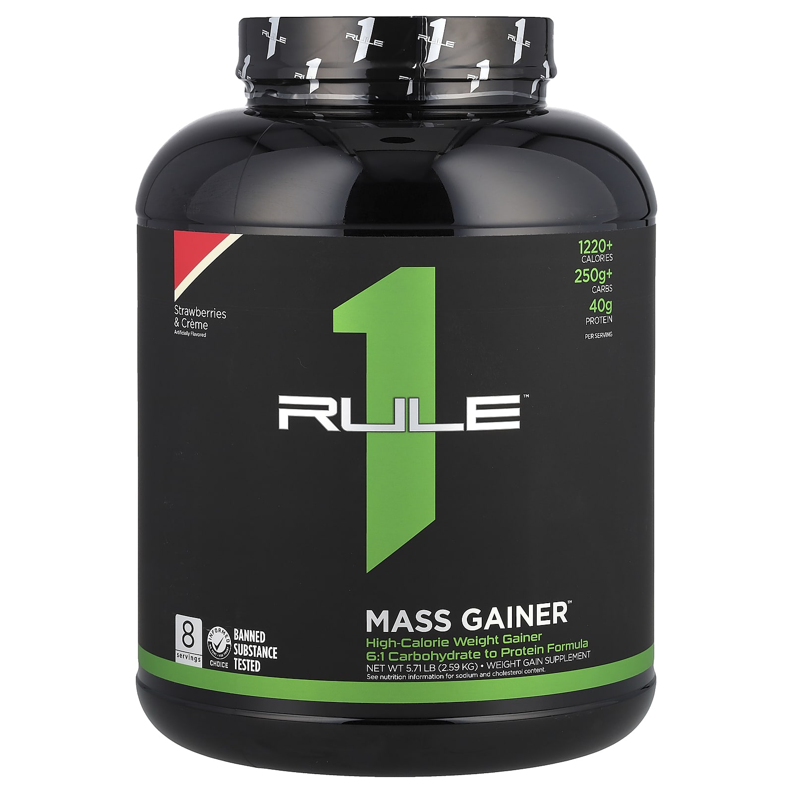 Rule One Proteins, Mass Gainer™, Strawberries & Creme, 5.71 lb (2.59 kg) - B0BJMNP8MT