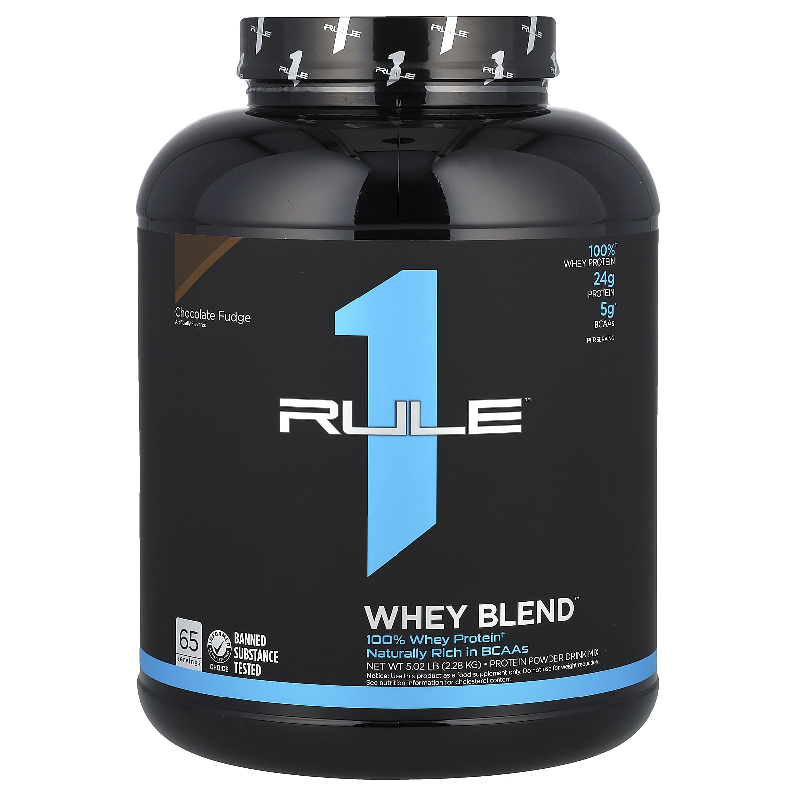Rule One Proteins, Whey Blend, Protein Powder Mix, Chocolate Fudge, 5.02 lb (2.28 kg) - B09VTLKD45