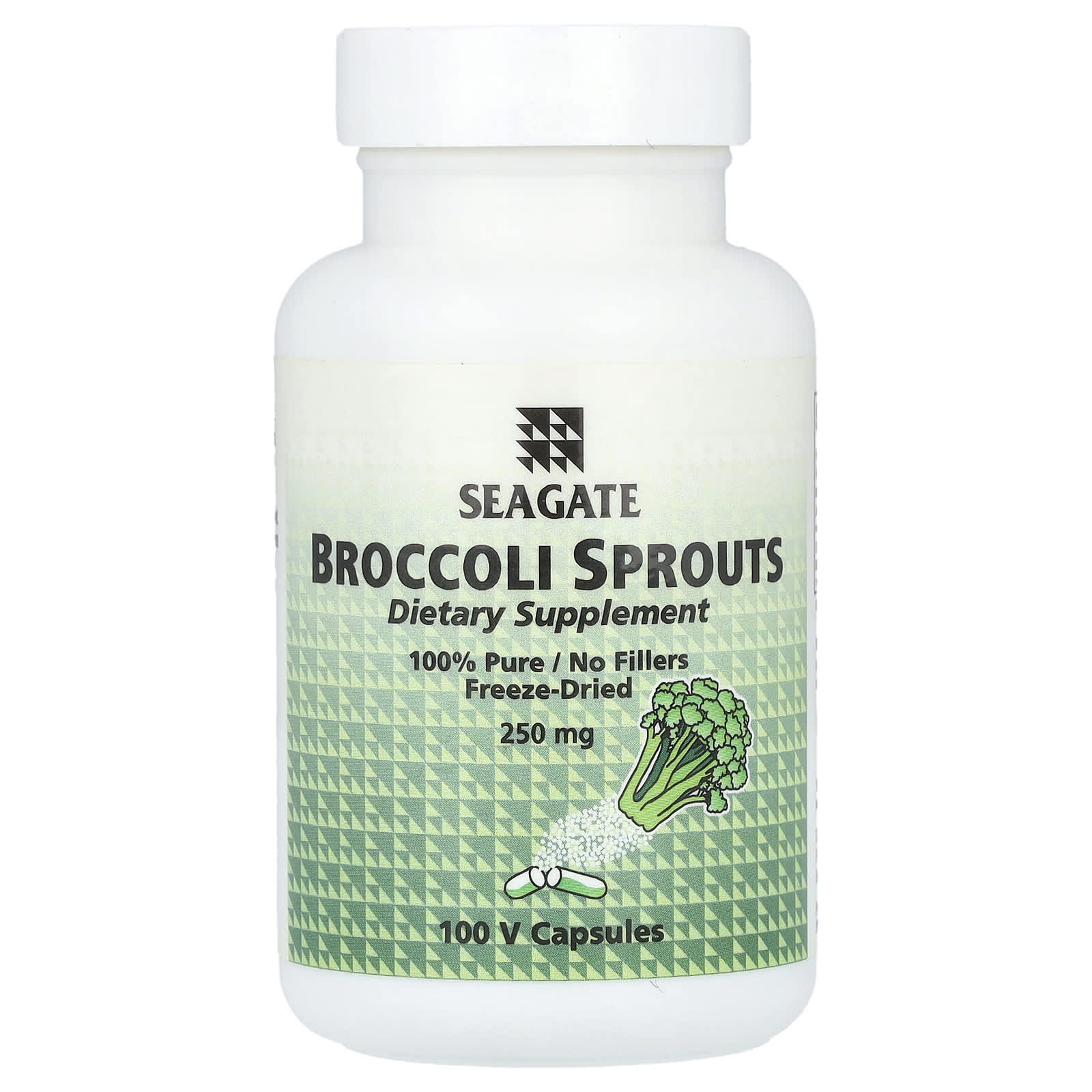 Seagate, Broccoli Sprouts, 250 mg, 100 V Capsules - B002FU68UO