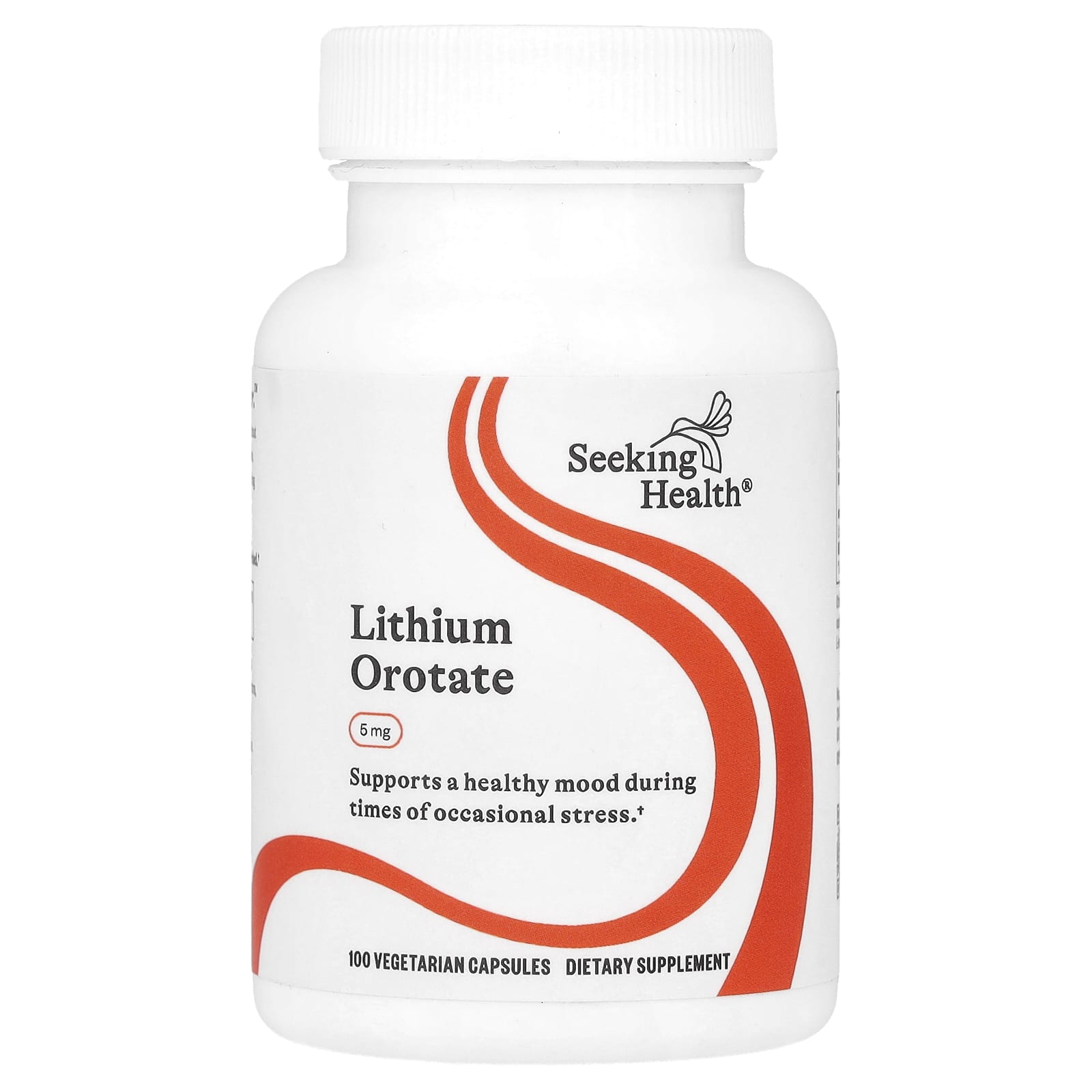Seeking Health, Lithium Orotate, 5 mg, 100 Vegetarian Capsules - B00G4EG6CW