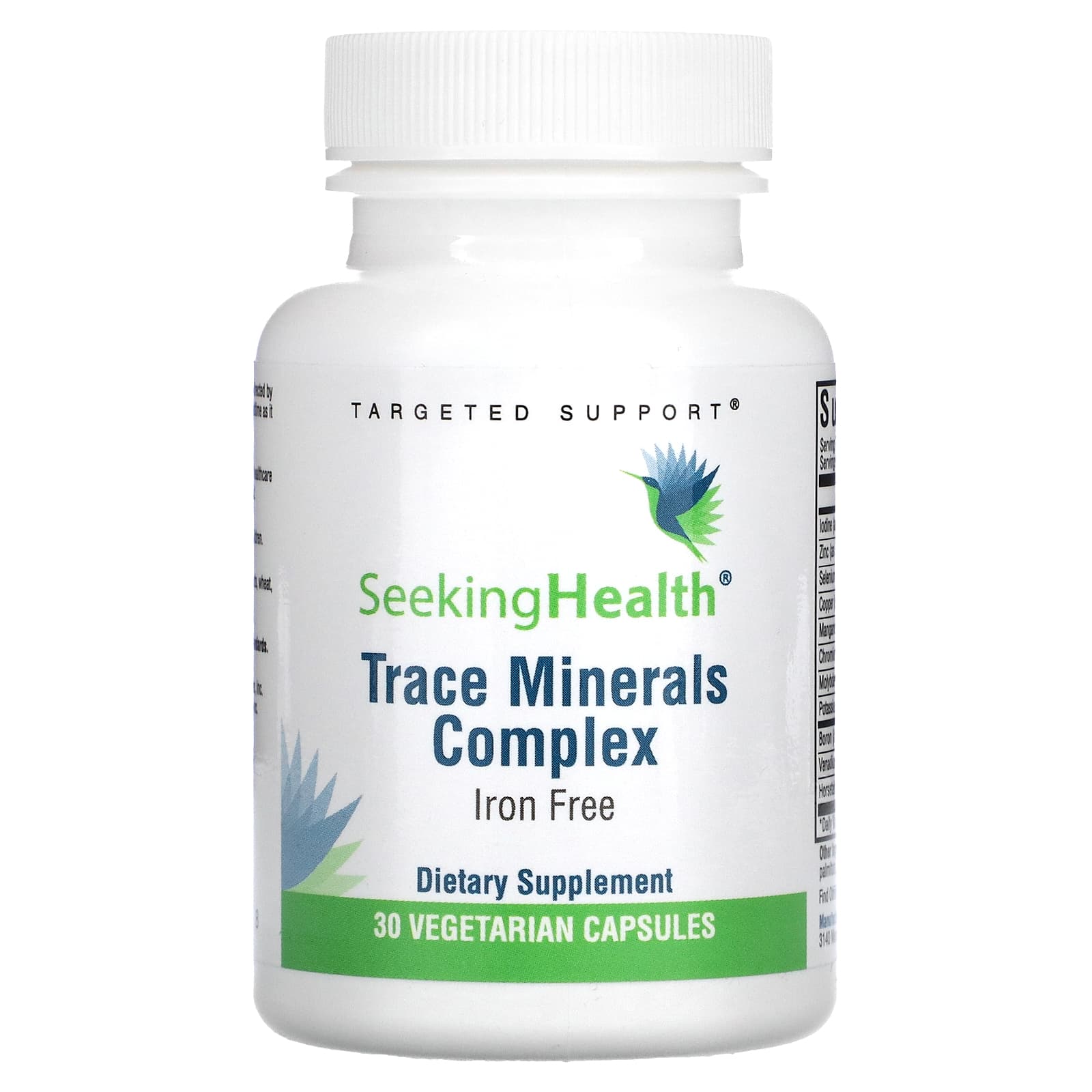 Seeking Health, Trace Minerals Complex, Iron Free, 30 Vegetarian Capsules - B004JGTKX4