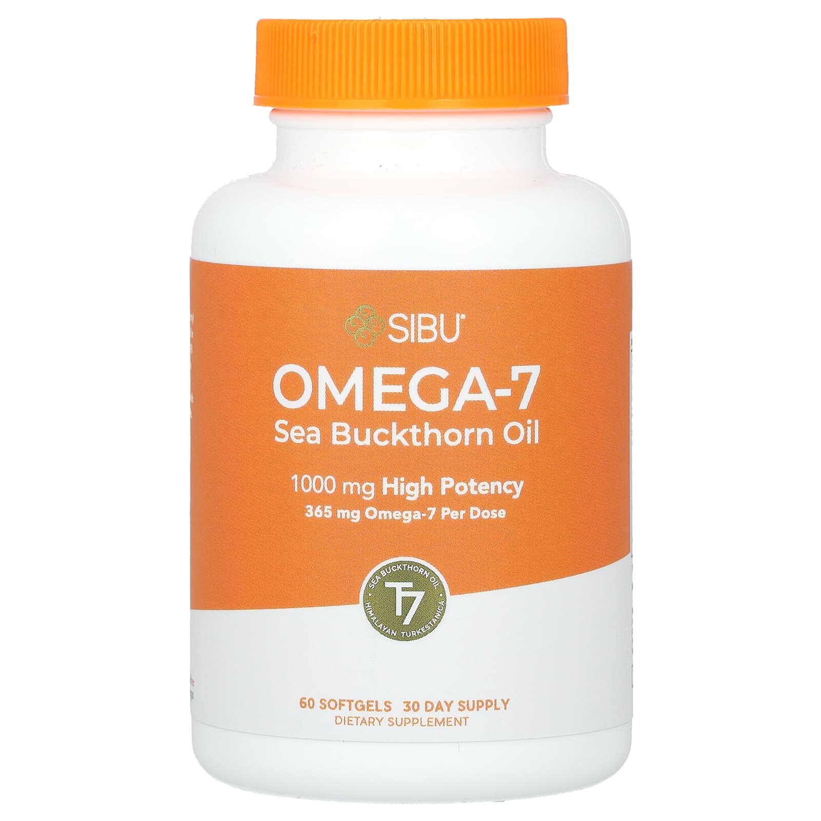 Sibu Beauty, Omega-7 Sea Buckthorn Oil, High Potency, 60 Softgels - B00EB6E53C