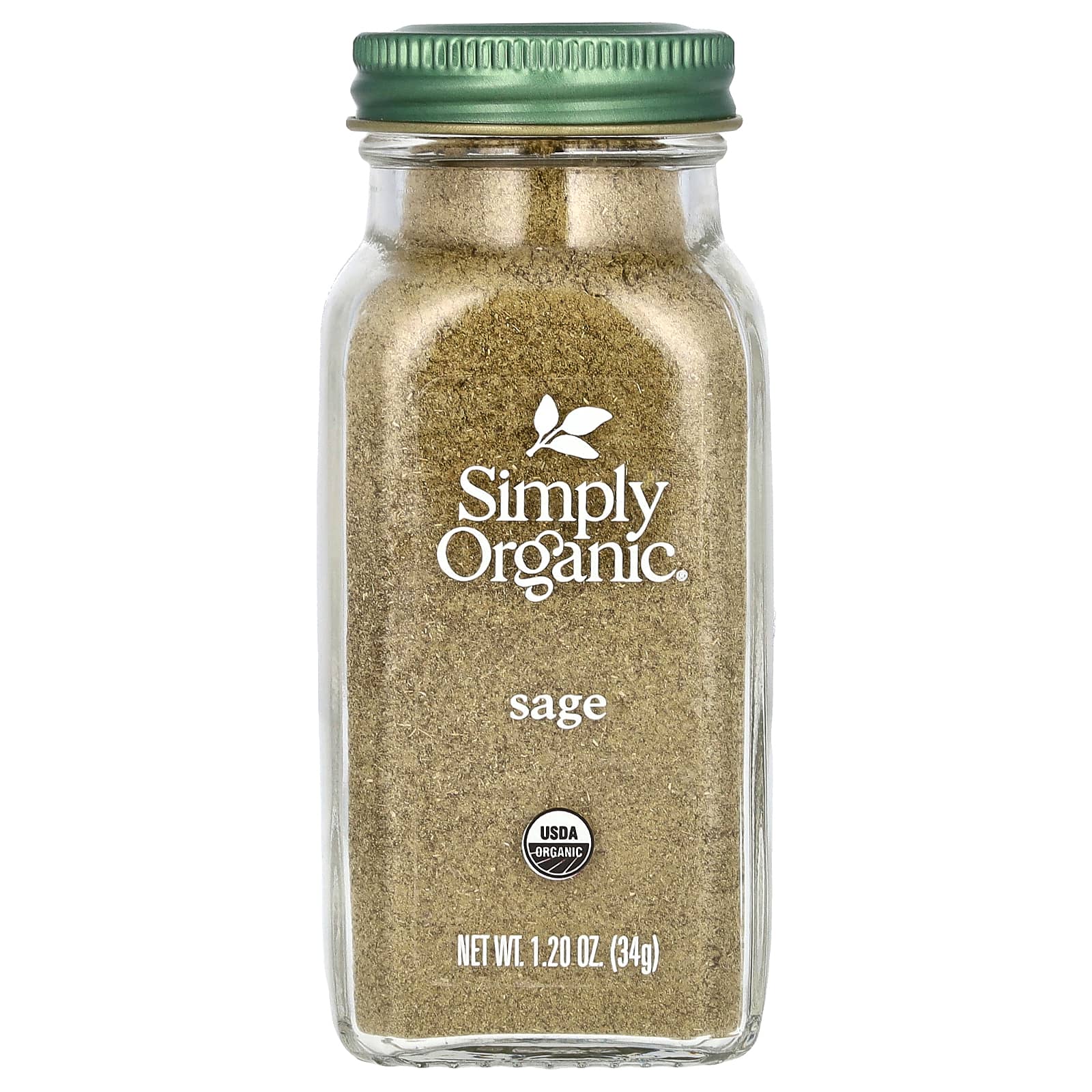 Simply Organic, Sage, 1.2 oz (34 g) - B0CWVKZ84K