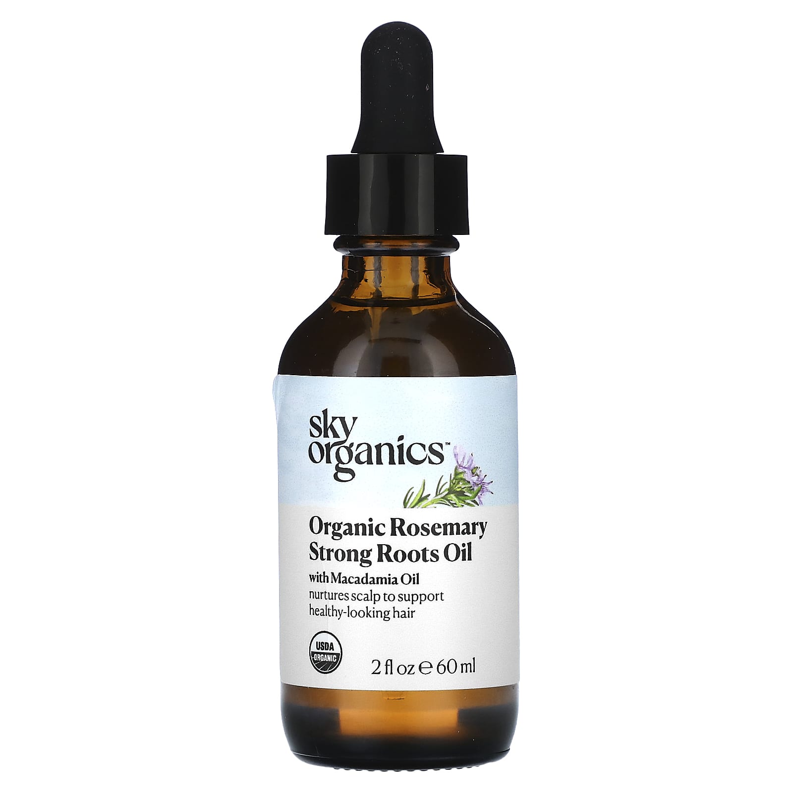 Sky Organics, Organic Rosemary Strong Roots Oil with Macadamia Oil, 2 fl oz (60 ml) - 
