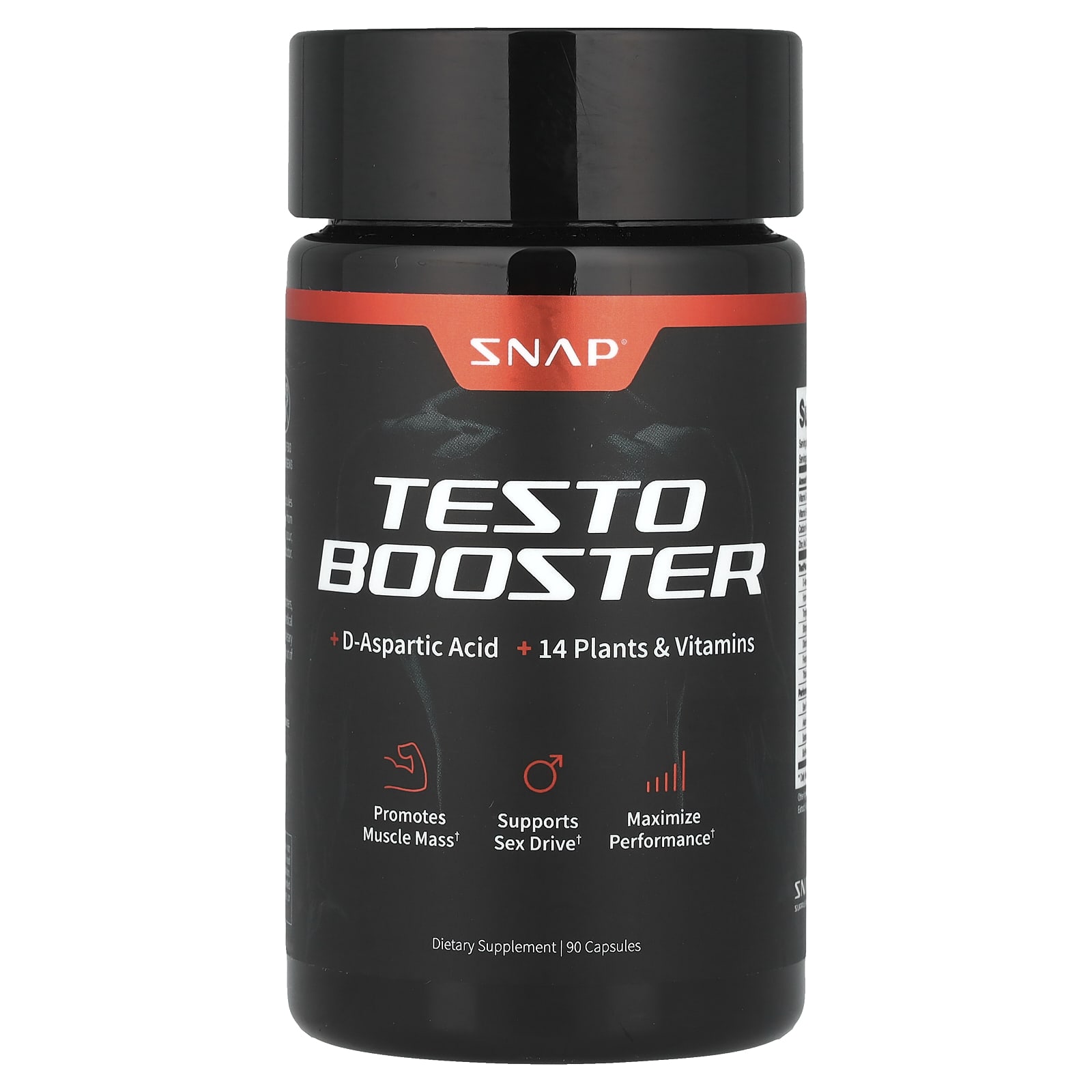 Snap Supplements, Testo Booster, 90 Capsules - 