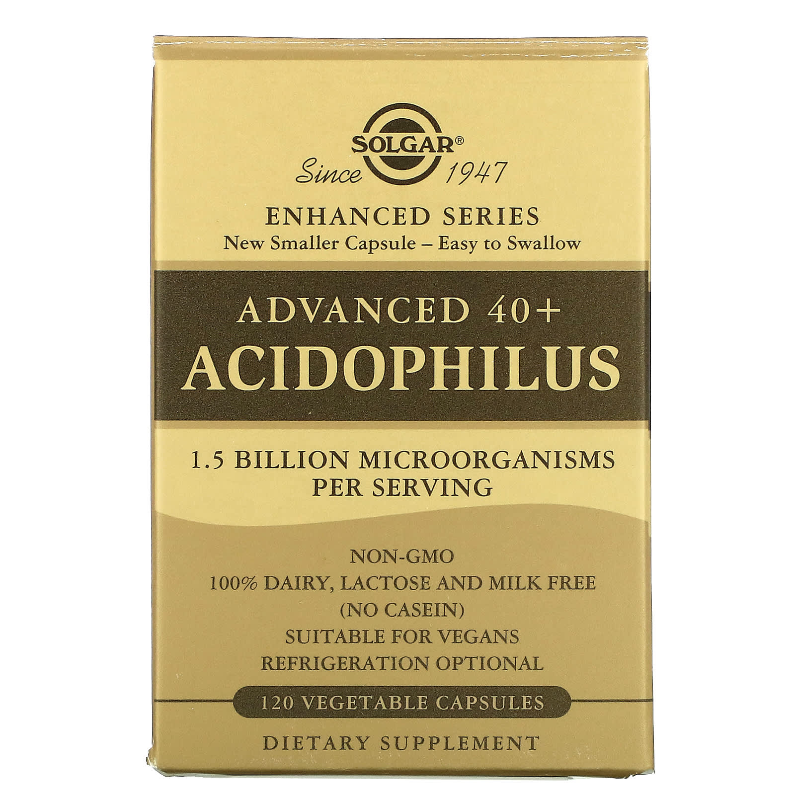 Solgar, Advanced 40+ Acidophilus, 120 Vegetable Capsules - B00014D34A