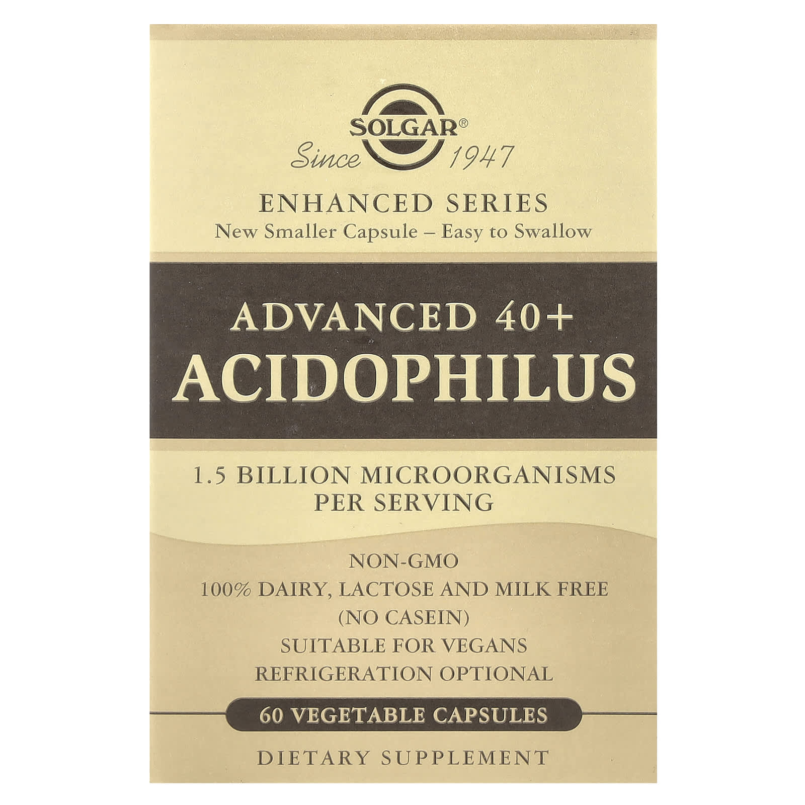 Solgar, Advanced 40+ Acidophilus, 60 Vegetable Capsules - B000Z92KTA
