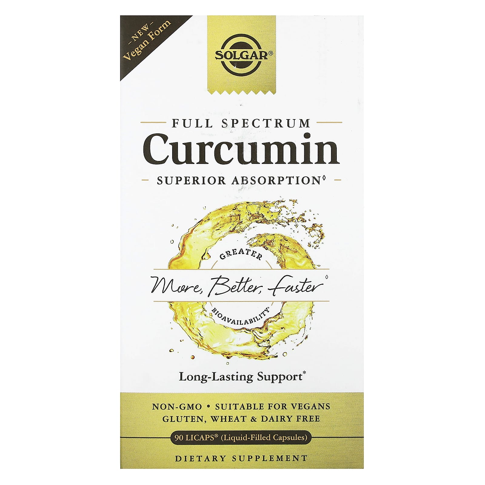 Solgar, Full Spectrum Curcumin, 90 LiCaps - B01DL23FAA