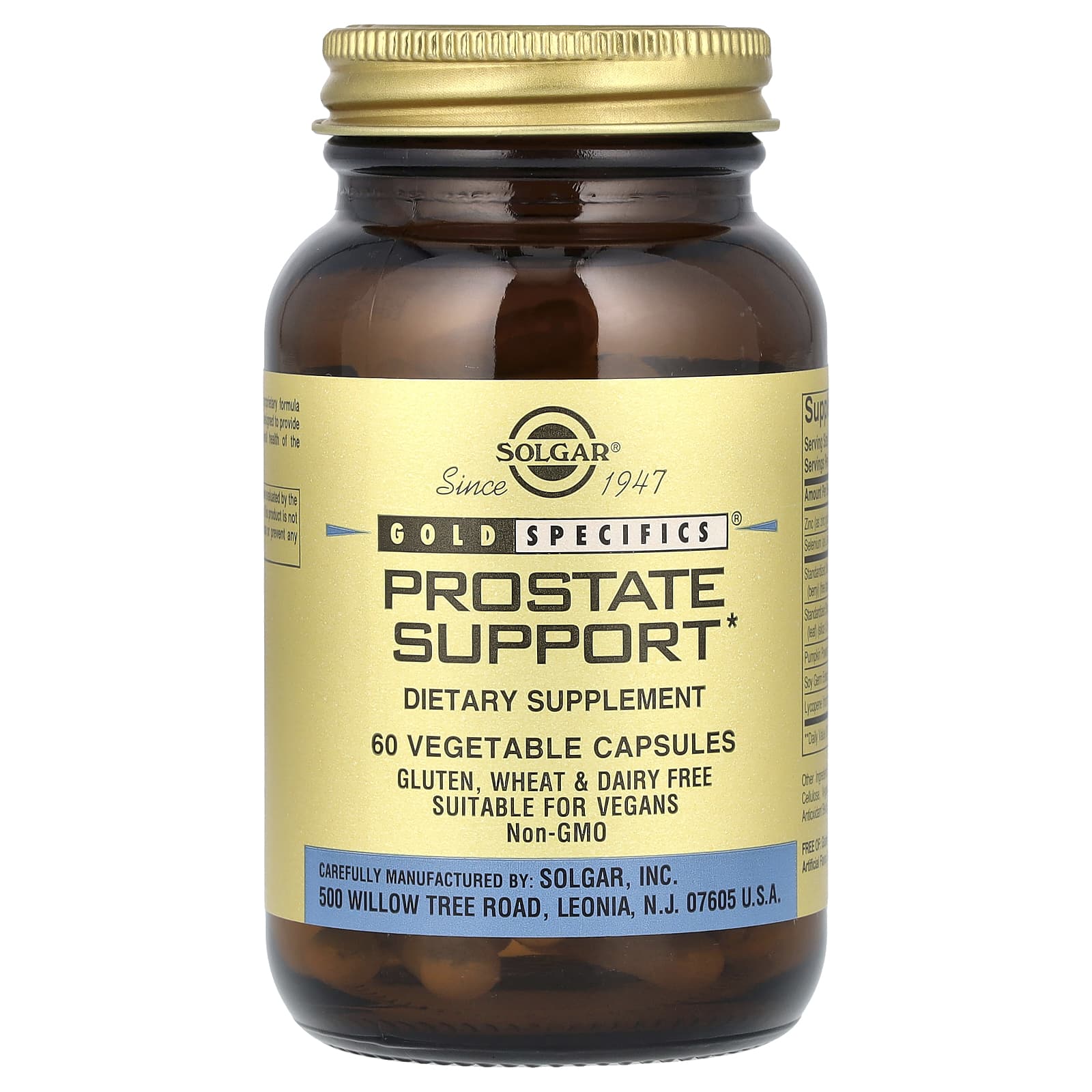 Solgar, Gold Specifics, Prostate Support, 60 Vegetable Capsules - B00020IE9M