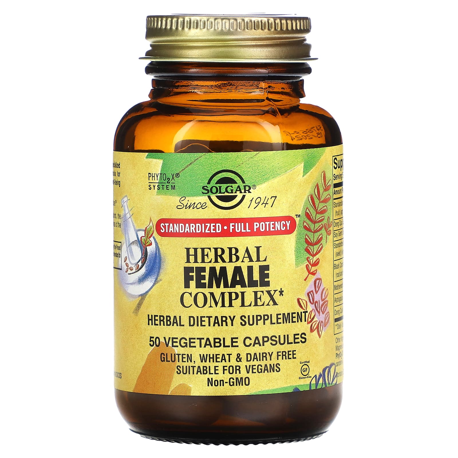 Solgar, Herbal Female Complex, 50 Vegetable Capsules - B000WMWYEQ
