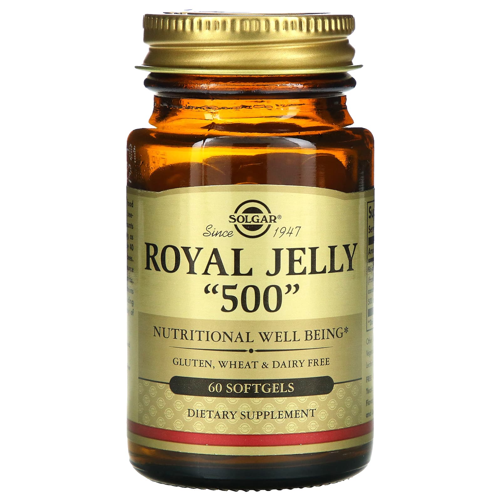 Solgar, Royal Jelly 500, 60 Softgels - B0001VW3AI